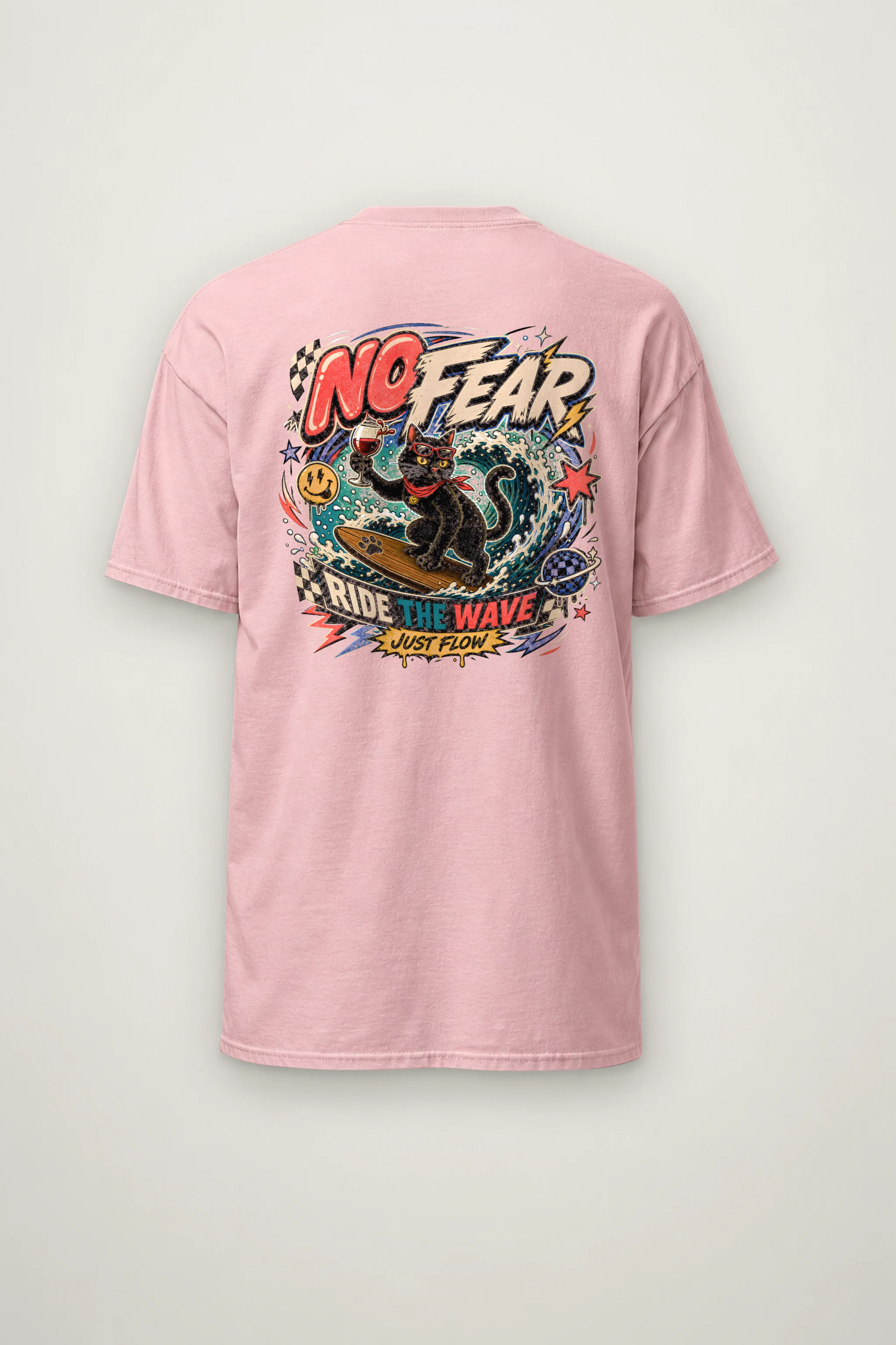 "No Fear Just Flow" Heavyweight Unisex Crewneck T-shirt