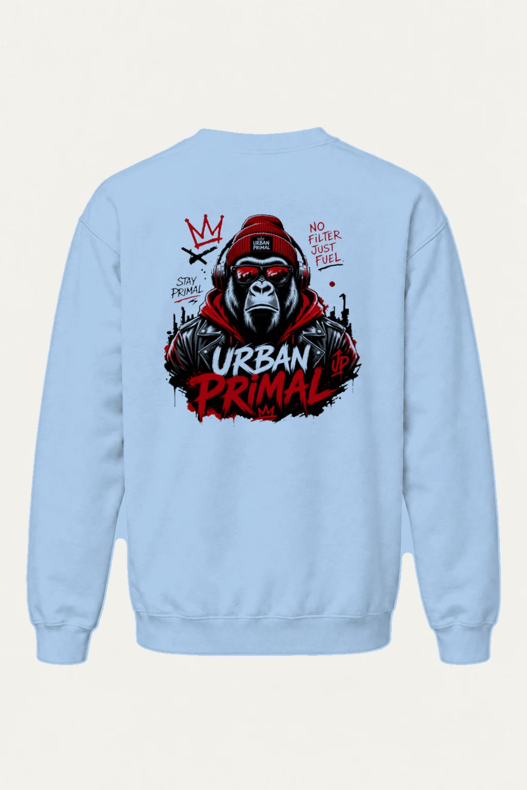 "No Filter Just Fuel" Heavy Blend Unisex Crewneck Sweatshirt | Gildan 18000