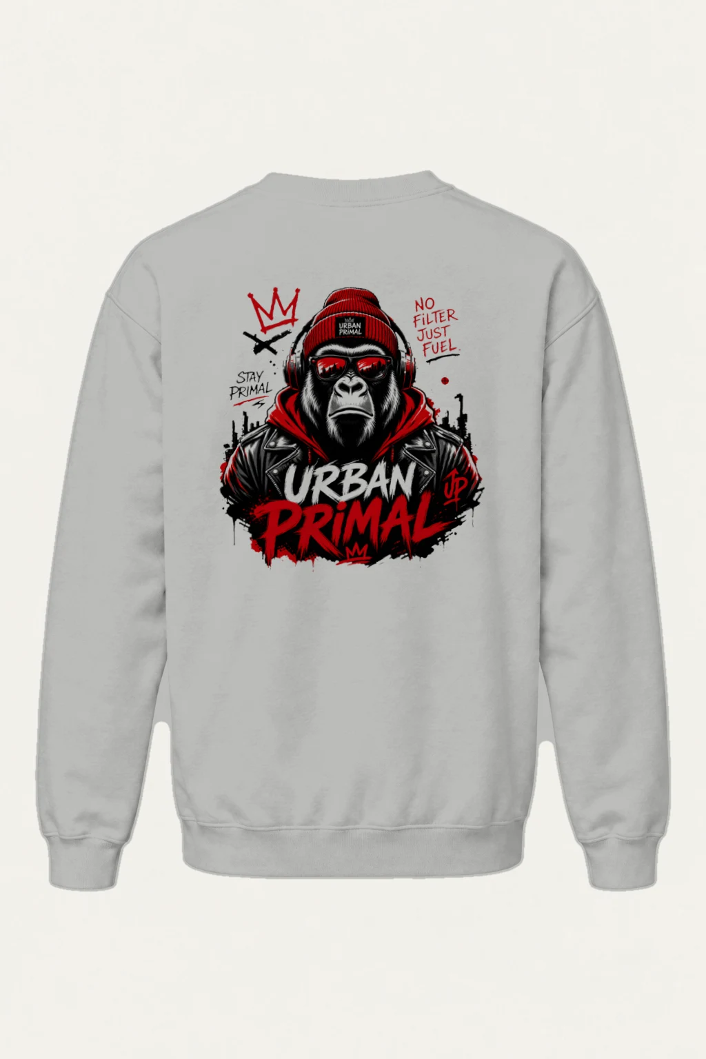 "No Filter Just Fuel" Heavy Blend Unisex Crewneck Sweatshirt | Gildan 18000