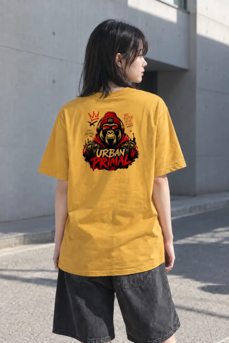“No Filter Just Fuel” Heavyweight Unisex Crewneck T-shirt | Gildan 5000