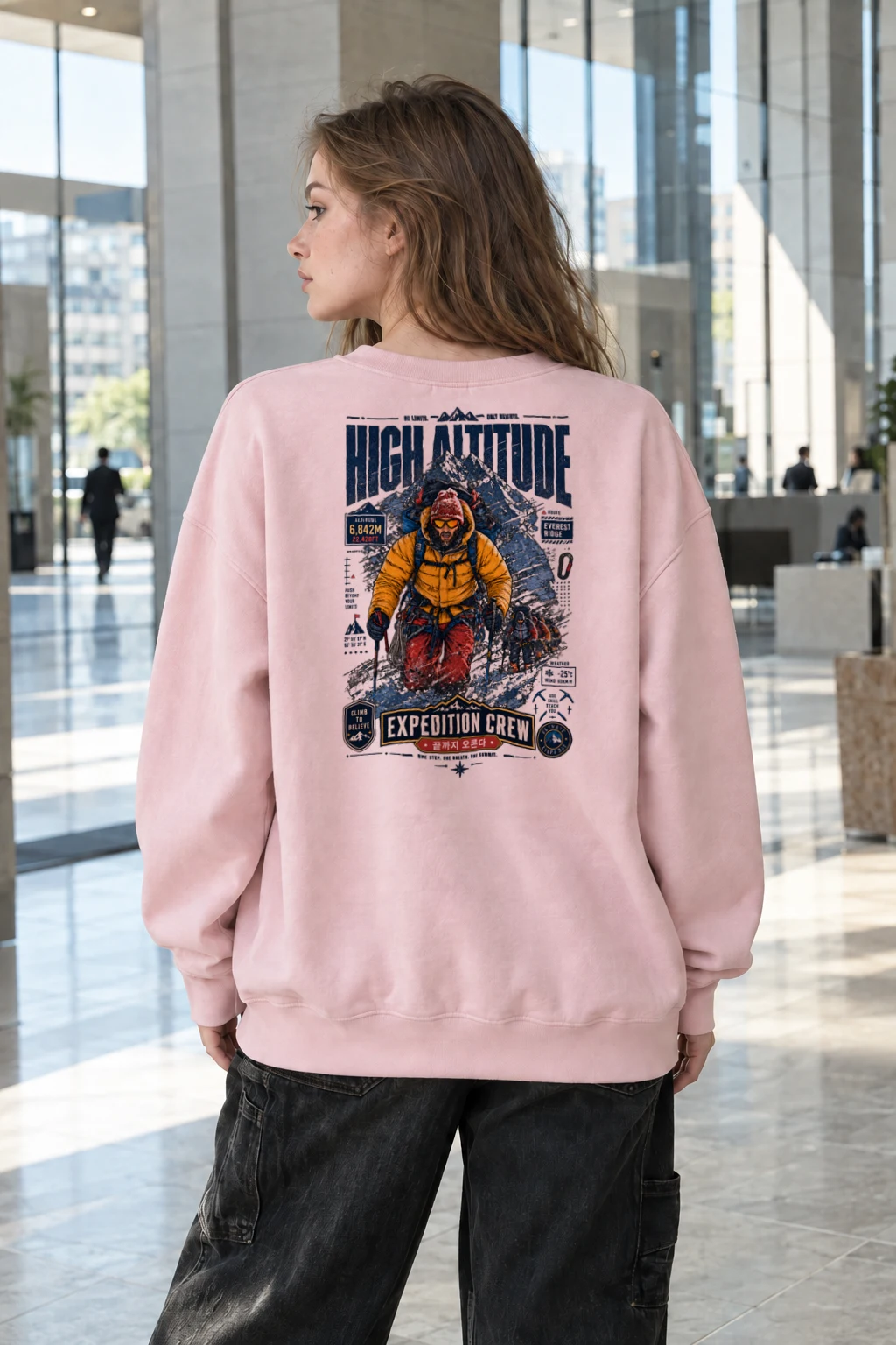"No Limits Only Heights" Heavy Blend Unisex Crewneck Sweatshirt | Gildan 18000