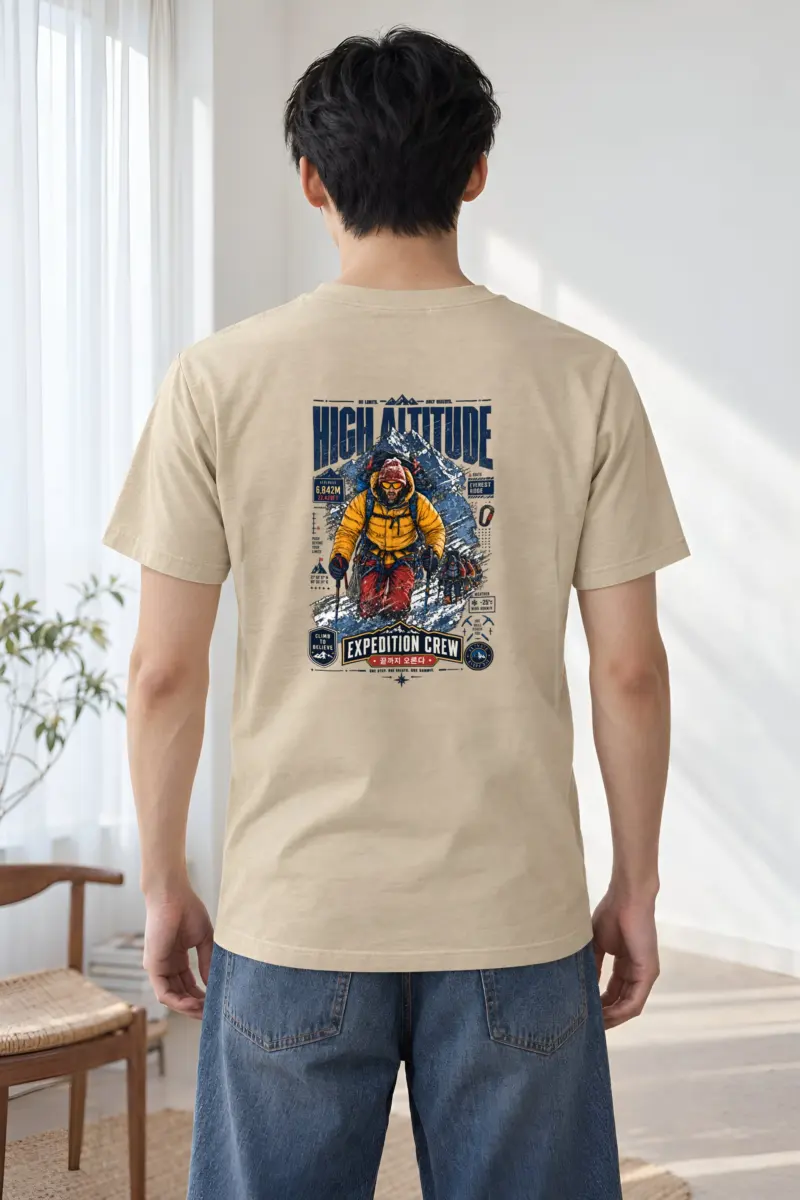 "No Limits Only Heights" Heavyweight Unisex Crewneck T-shirt