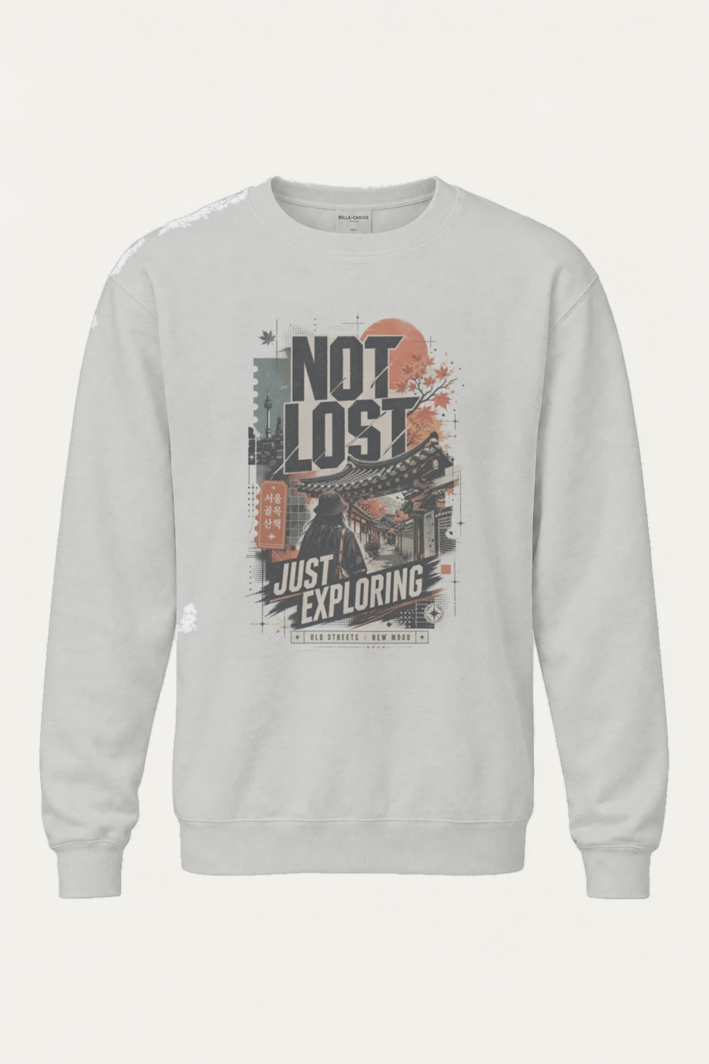 "No Lost Exploring" Heavy Blend Unisex Crewneck Sweatshirt | Gildan 18000