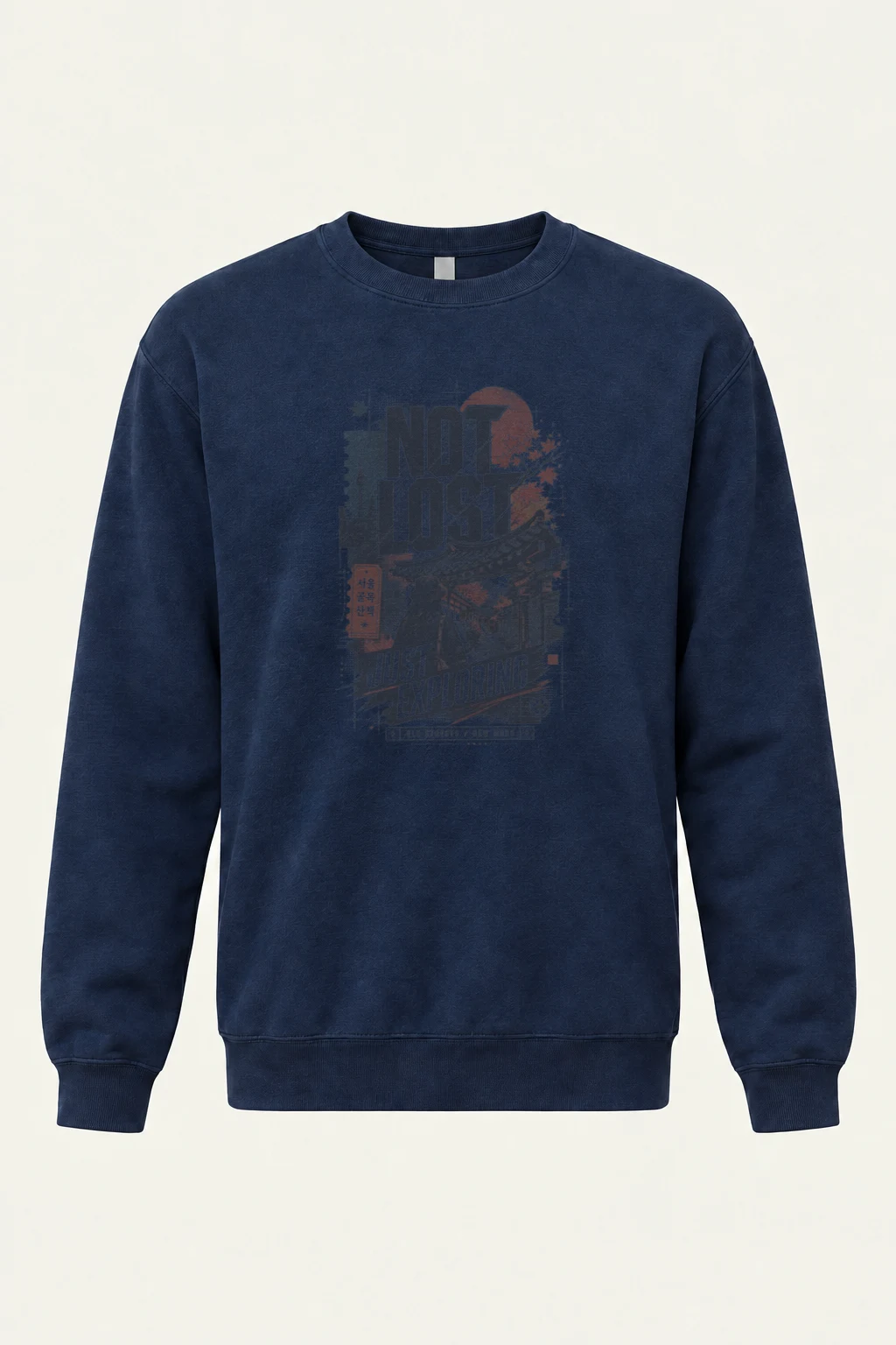 "No Lost Exploring" Heavy Blend Unisex Crewneck Sweatshirt | Gildan 18000