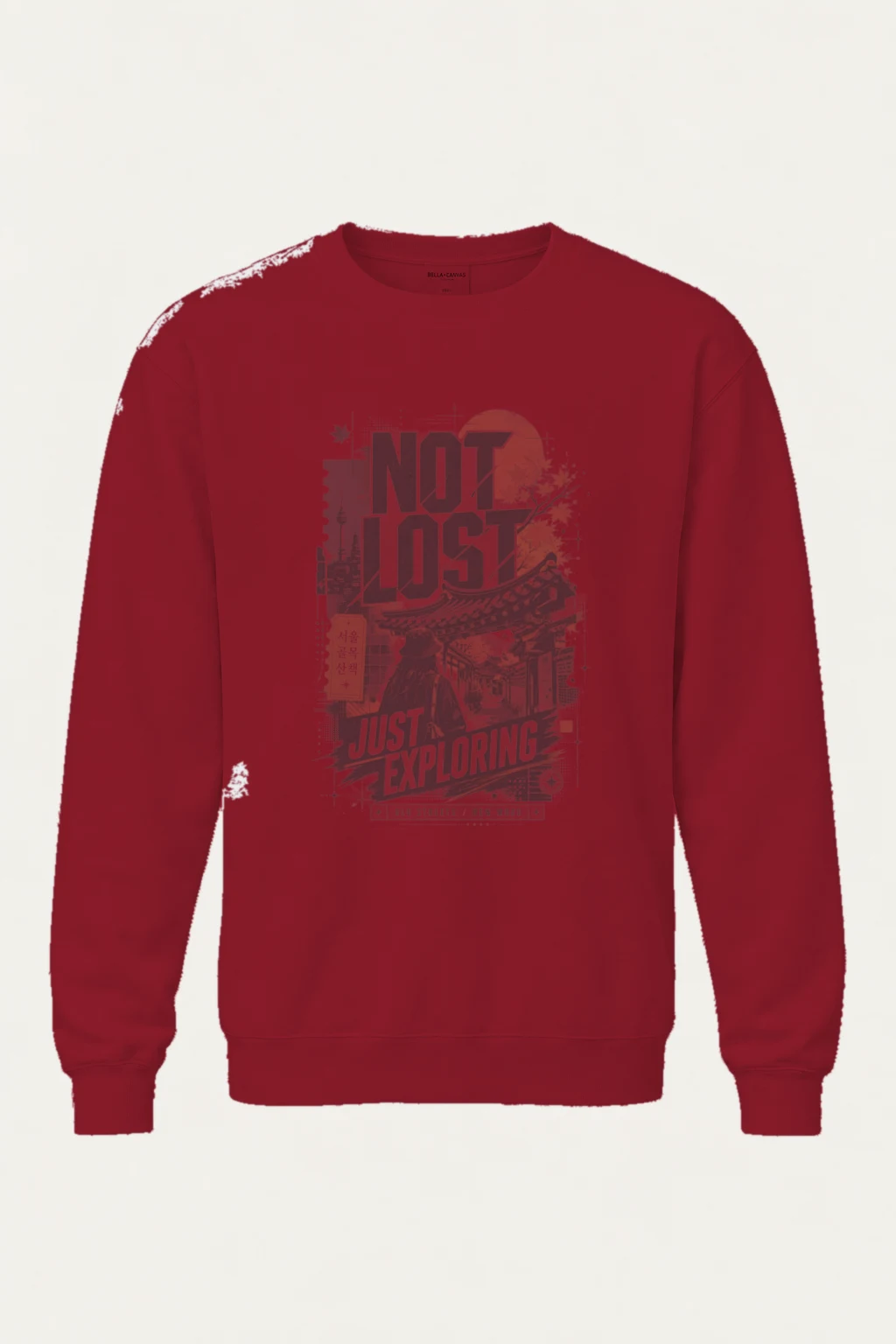 "No Lost Exploring" Heavy Blend Unisex Crewneck Sweatshirt | Gildan 18000