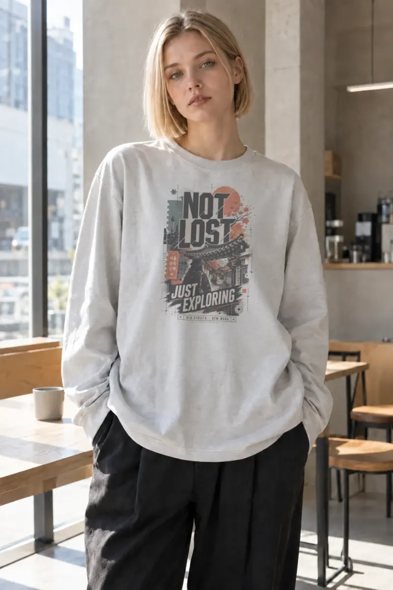 "No Lost Just Exploring" Unisex Longsleeve T-shirt | Gildan 2400