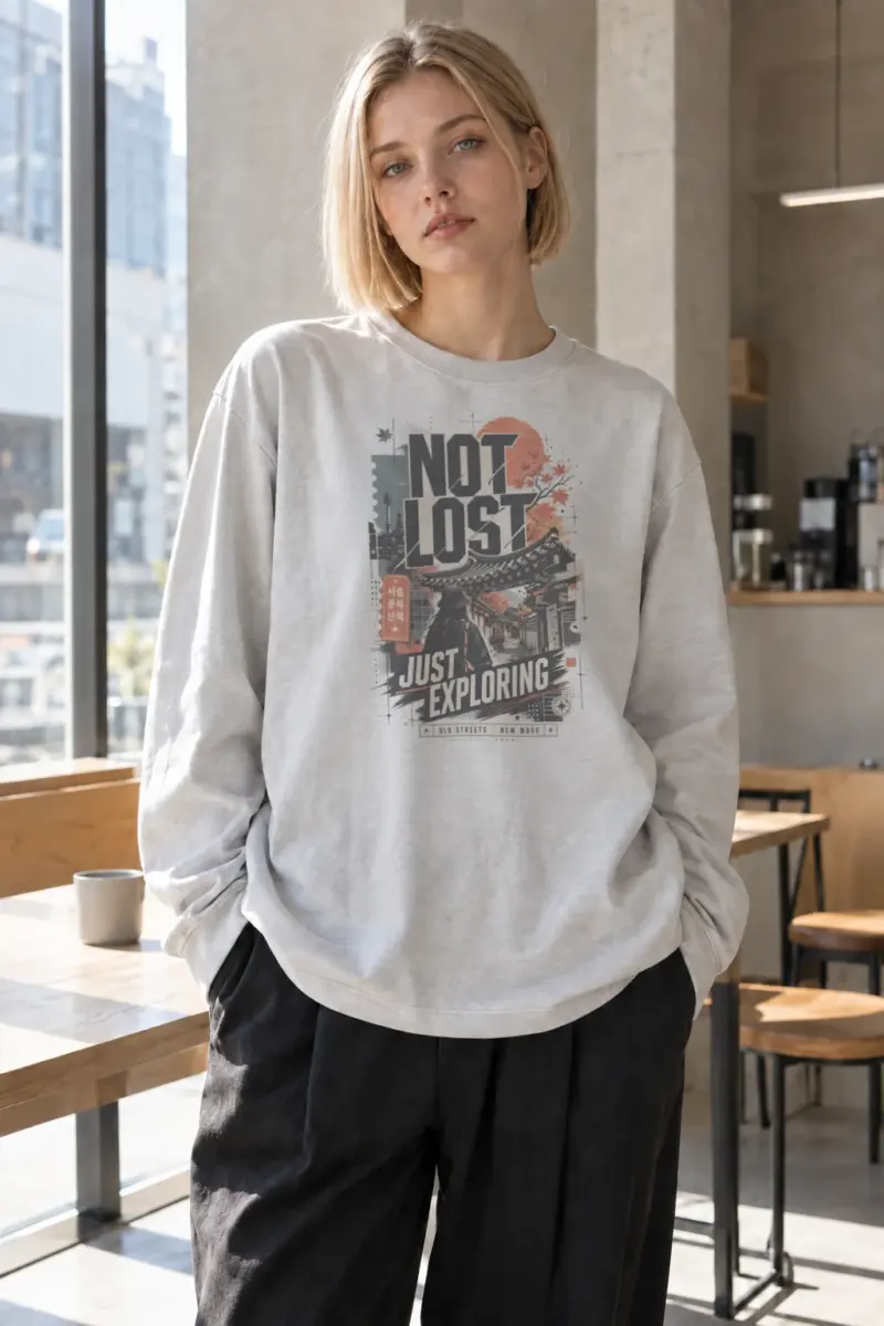 "No Lost Just Exploring" Unisex Longsleeve T-shirt | Gildan 2400