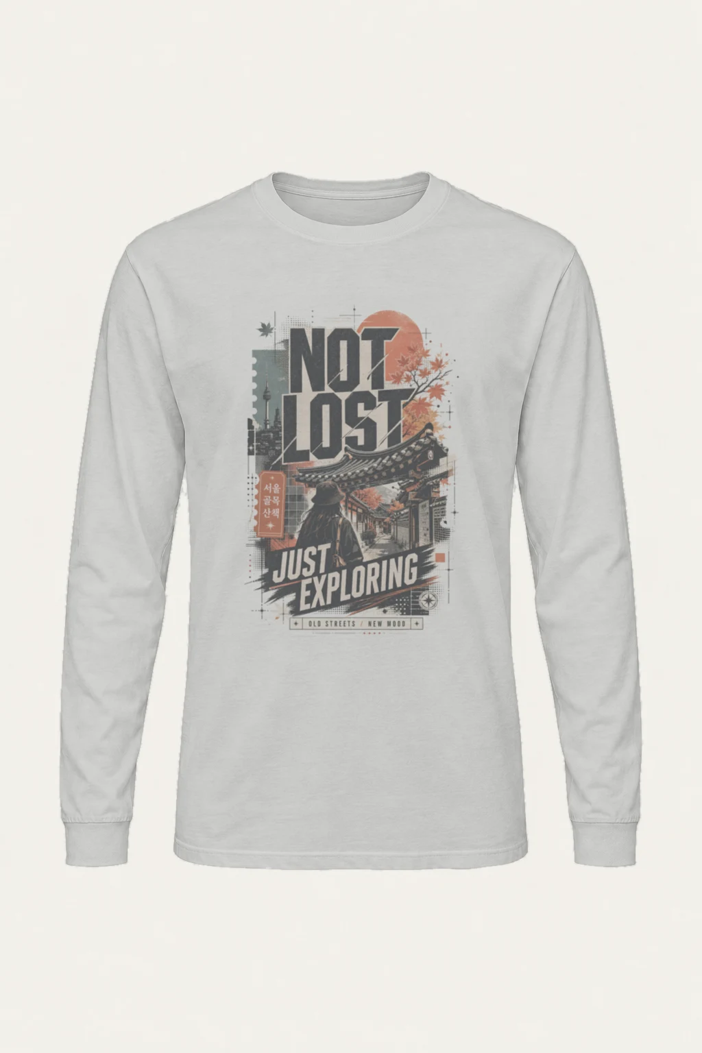 "No Lost Just Exploring" Unisex Longsleeve T-shirt | Gildan 2400