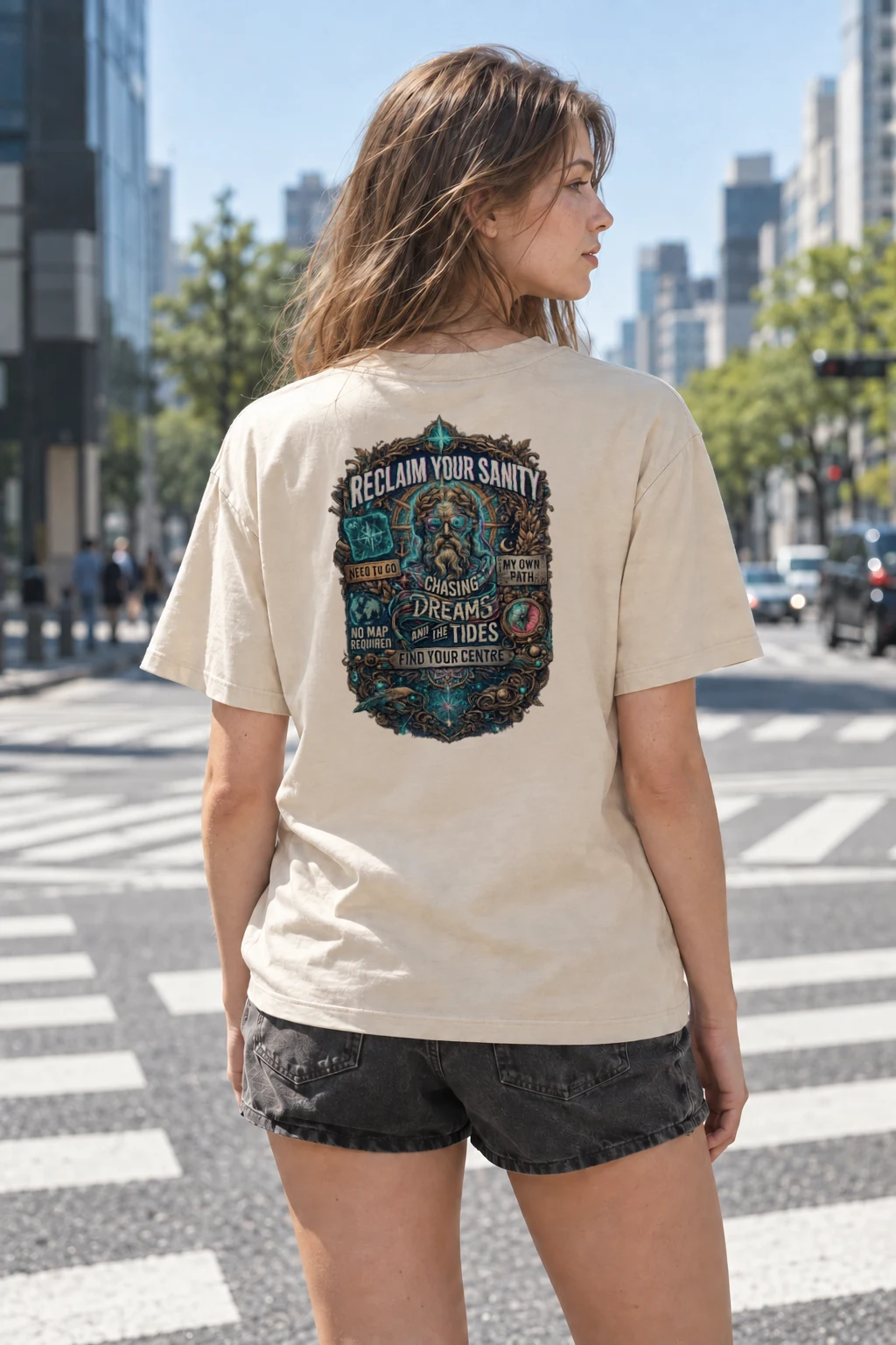"No Map Required" Heavyweight Unisex Crewneck T-shirt | Gildan 5000