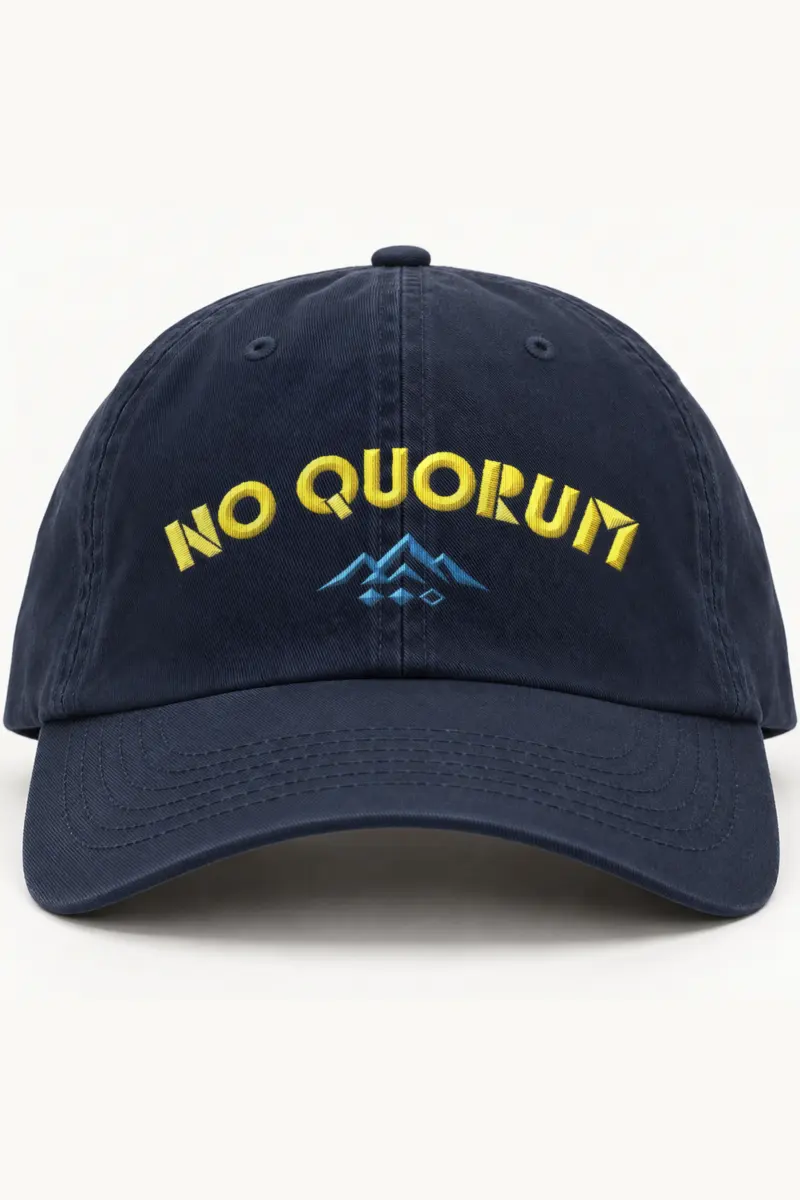 "No Quorum" Classic Dad Hat · Embroidered