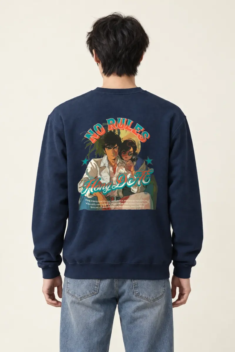 "No Rules" Heavy Blend Unisex Crewneck Sweatshirt | Gildan 18000
