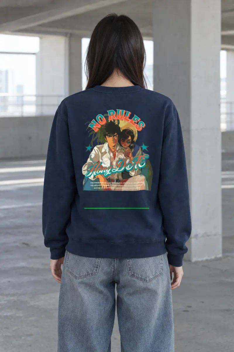 "No Rules" Heavy Blend Unisex Crewneck Sweatshirt | Gildan 18000