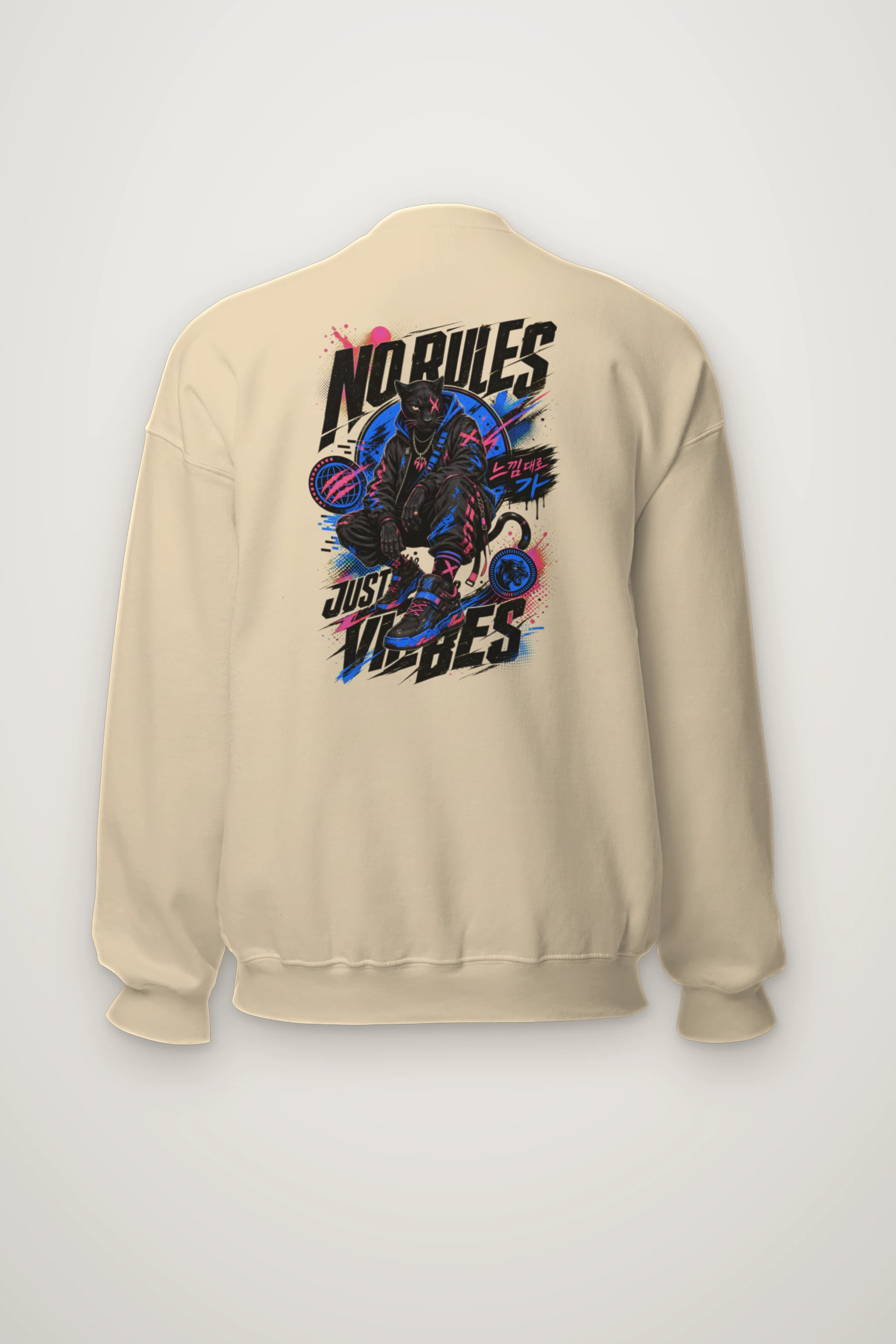 "No Rules Just Vibes" Heavy Blend Unisex Crewneck Sweatshirt
