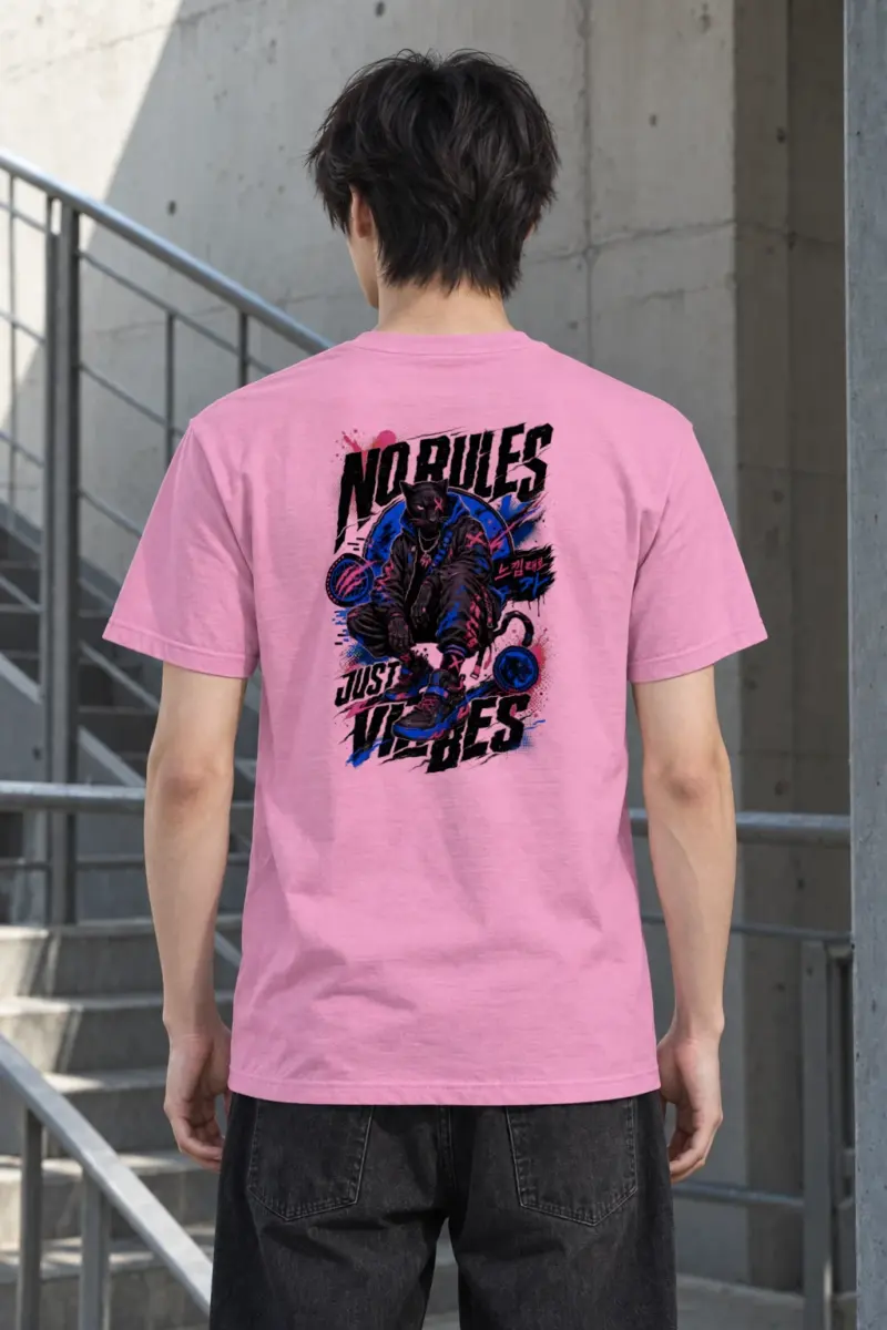 "No Rules Just Vibes" Heavyweight Unisex Crewneck T-shirt