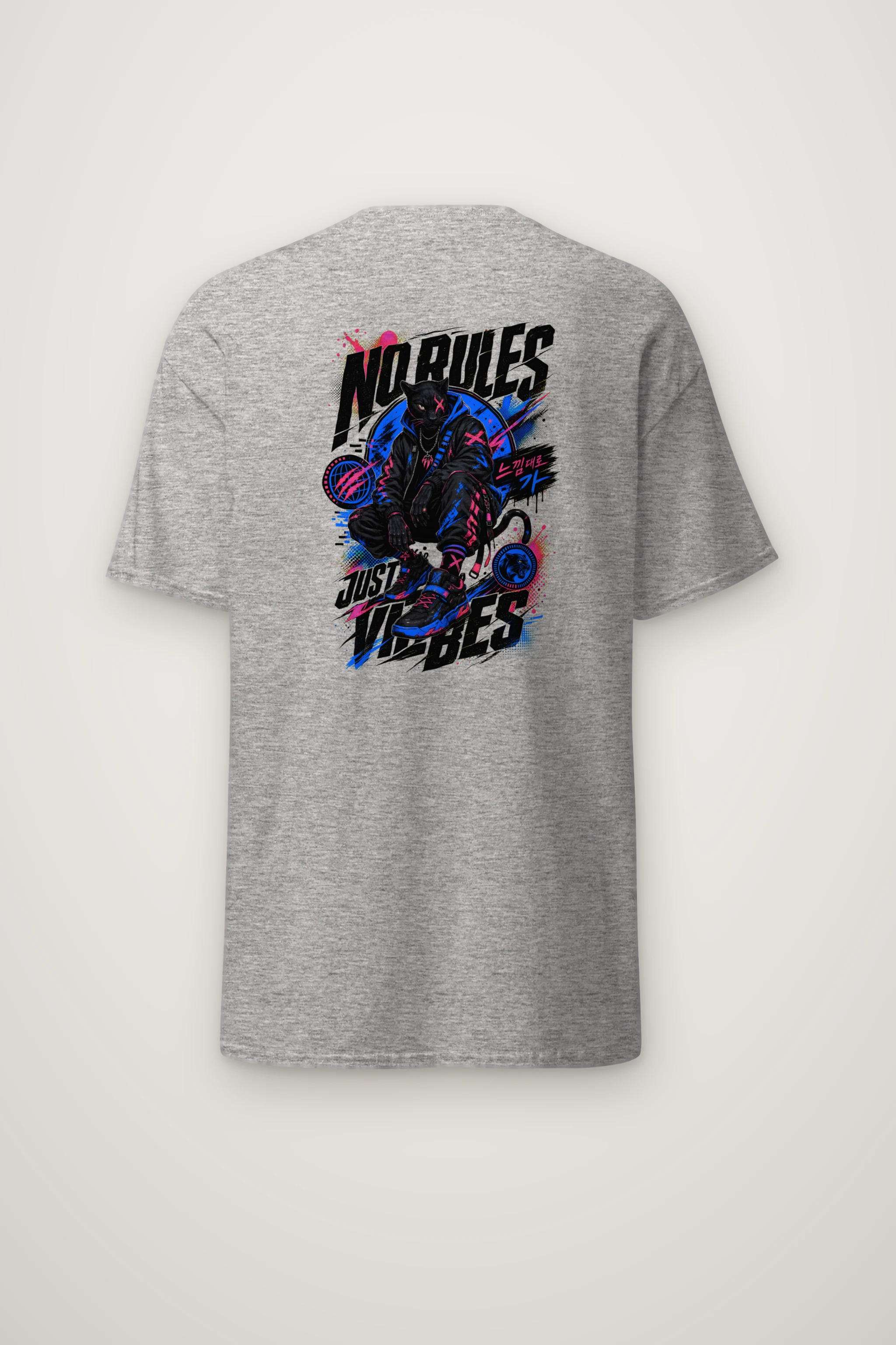 "No Rules Just Vibes" Heavyweight Unisex Crewneck T-shirt