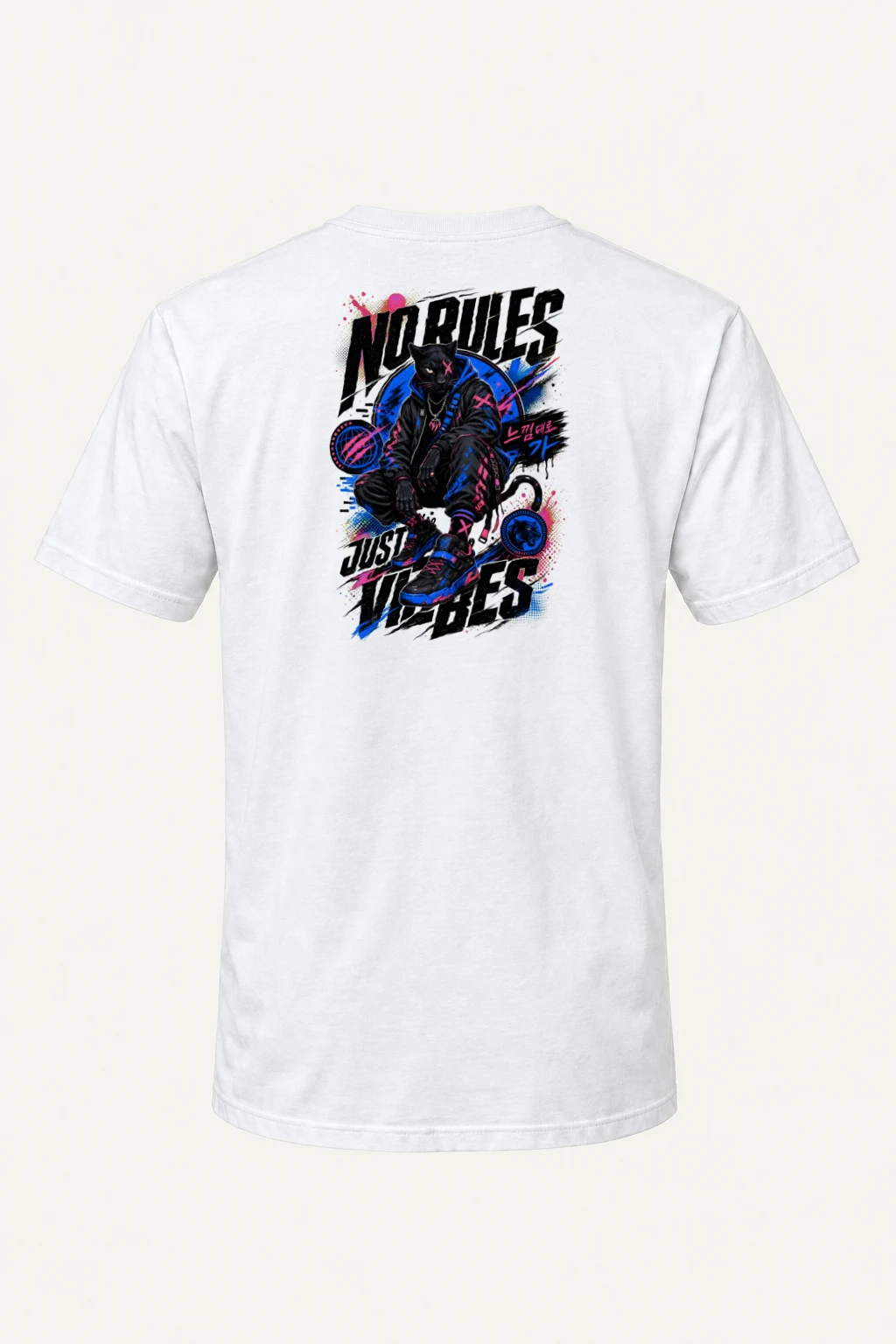 "No Rules Just Vibes" Heavyweight Unisex Crewneck T-shirt | Gildan 5000