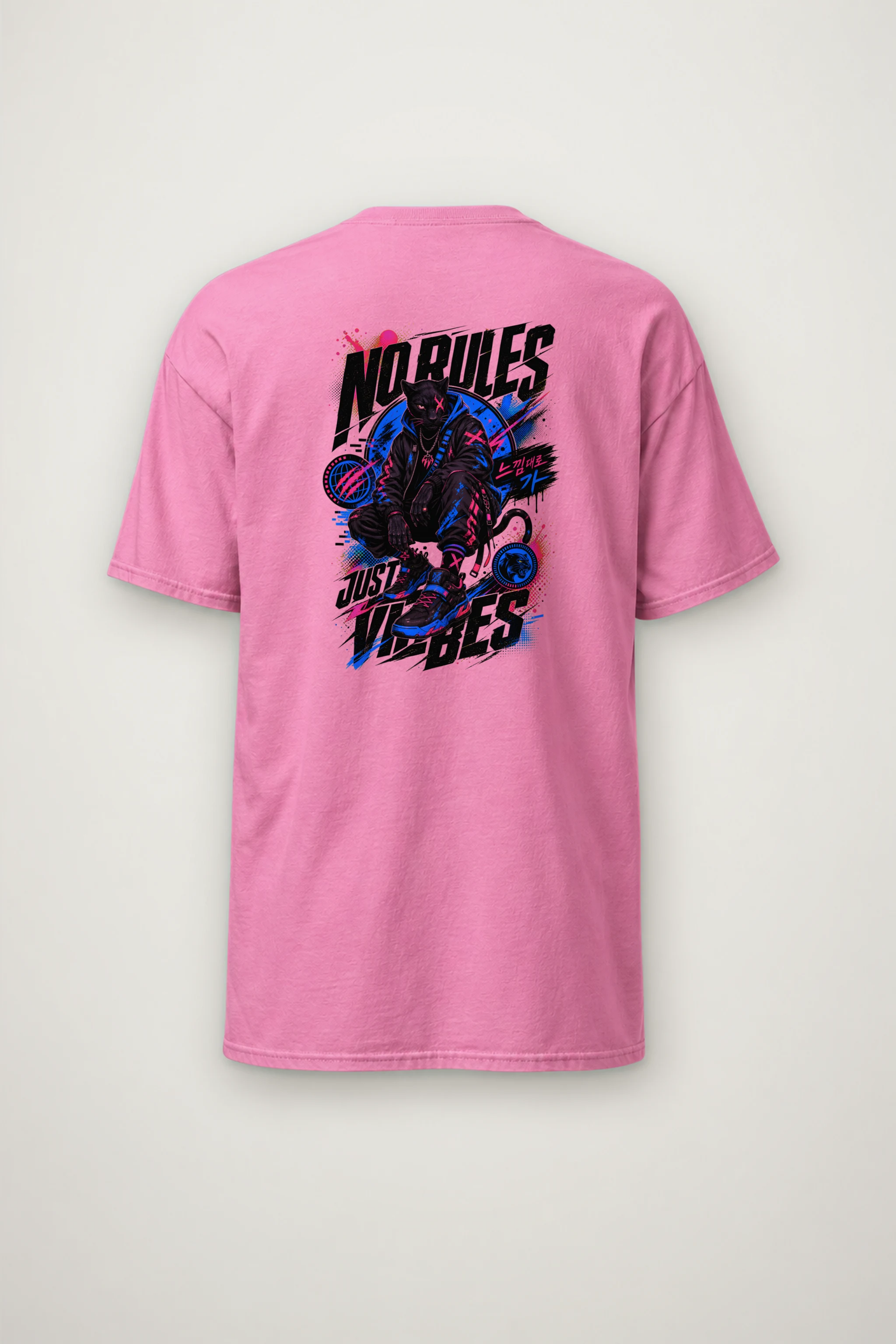 "No Rules Just Vibes" Heavyweight Unisex Crewneck T-shirt