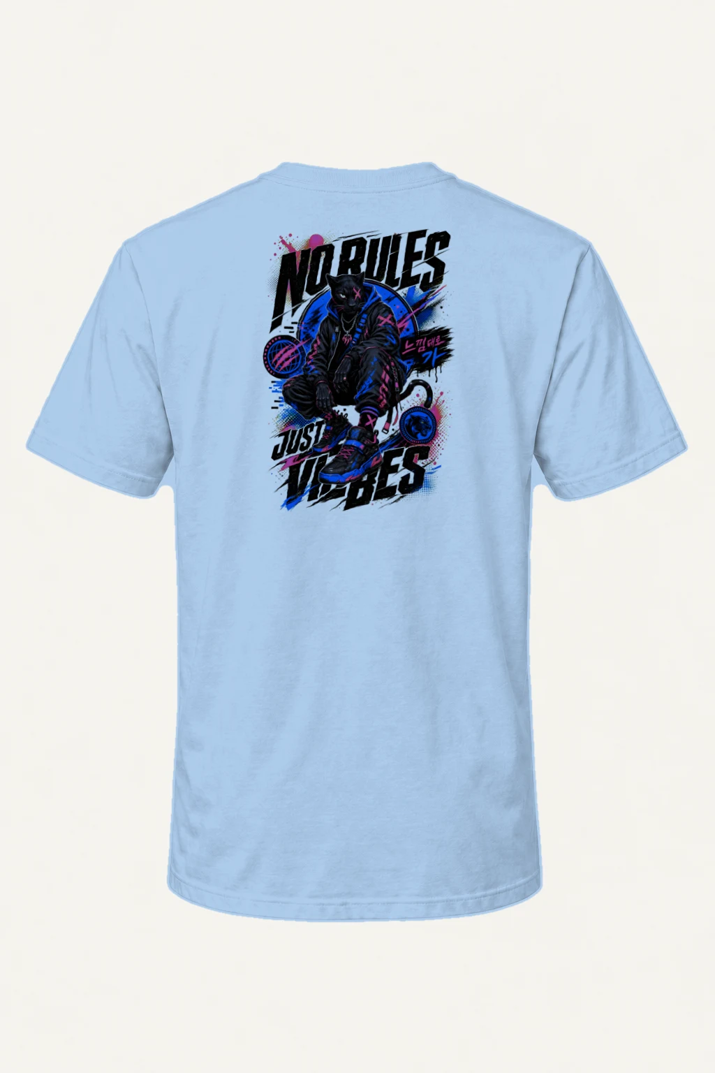 "No Rules Just Vibes" Heavyweight Unisex Crewneck T-shirt | Gildan 5000