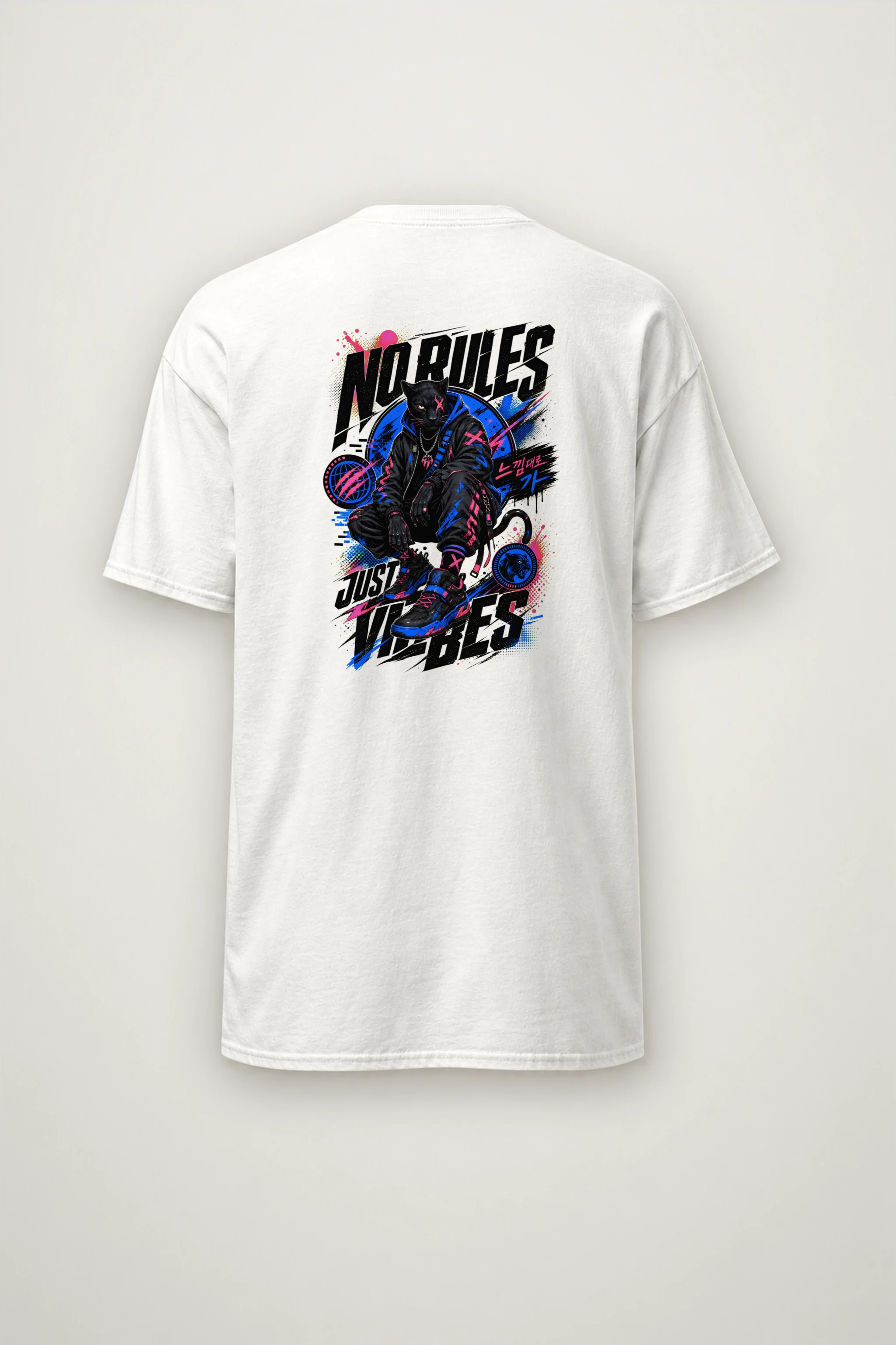 "No Rules Just Vibes" Heavyweight Unisex Crewneck T-shirt
