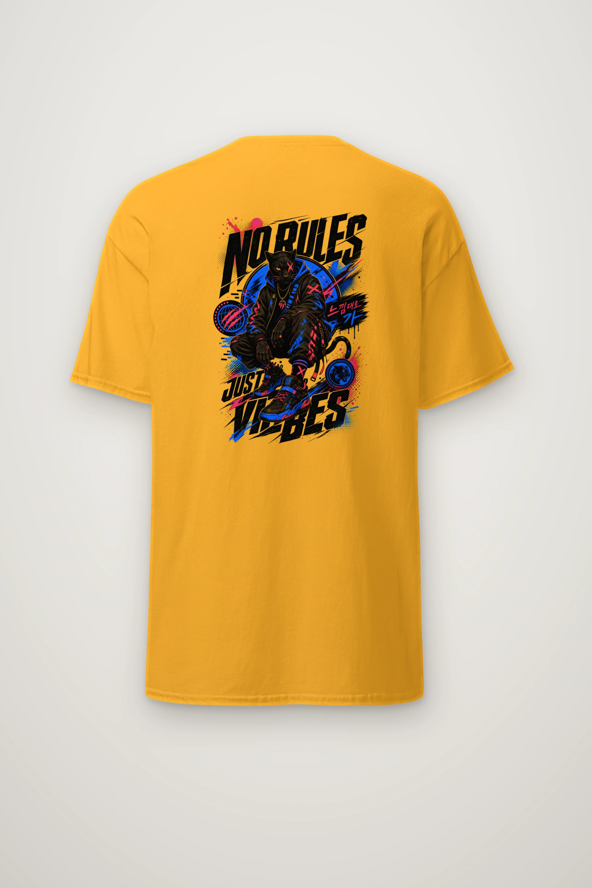 "No Rules Just Vibes" Heavyweight Unisex Crewneck T-shirt