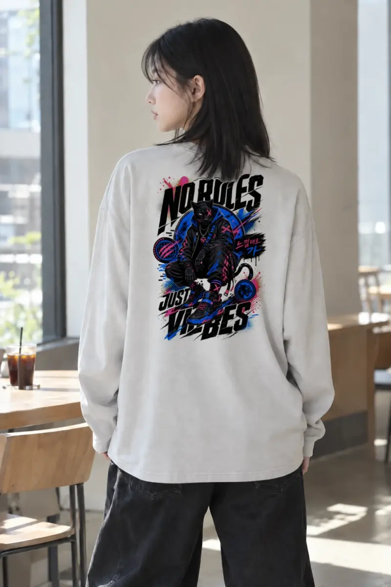 "No Rules Just Vibes" Unisex Longsleeve T-shirt | Gildan 2400