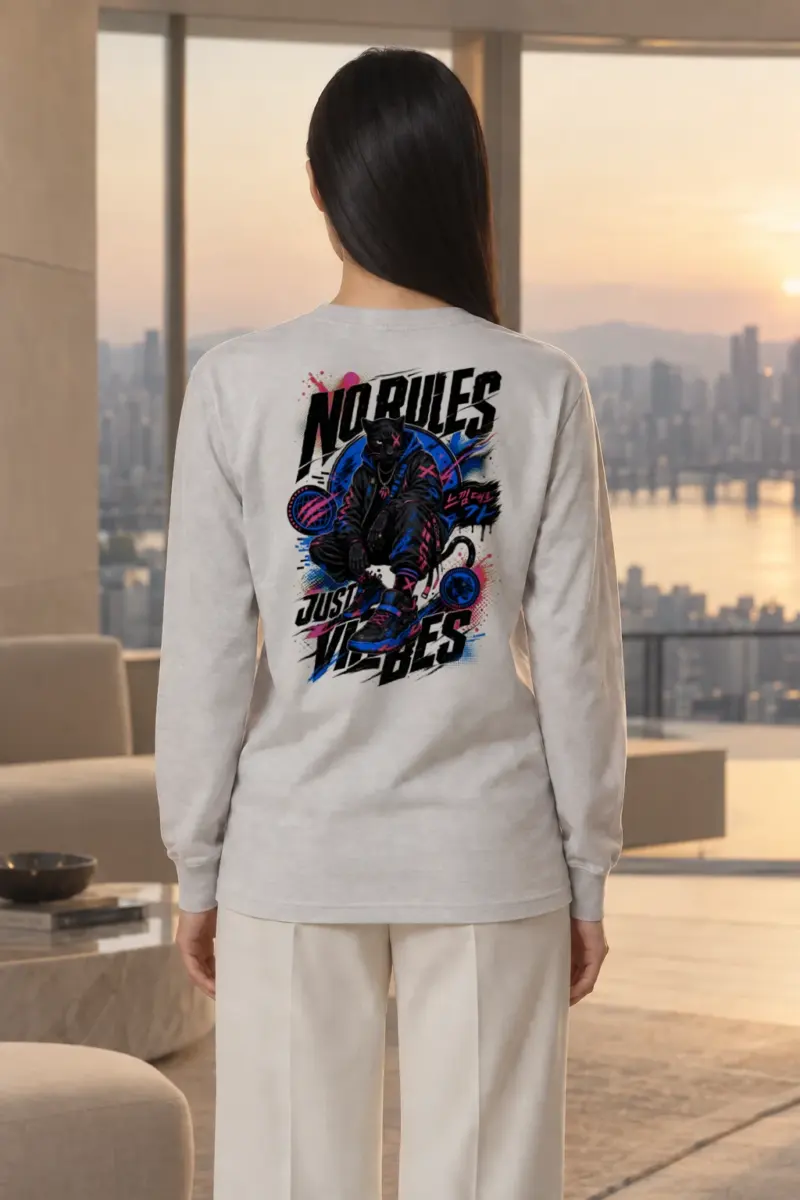 "No Rules Just Vibes" Unisex Longsleeve T-shirt | Gildan 2400