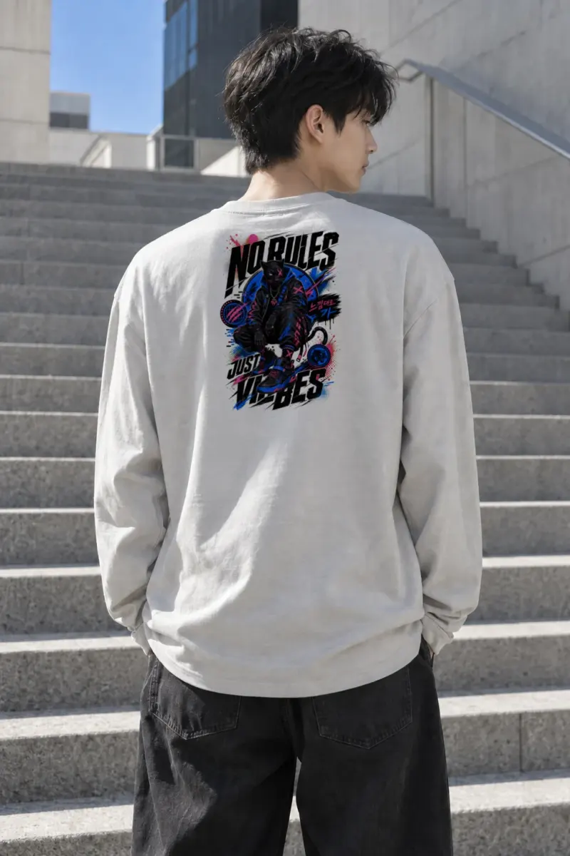 "No Rules Just Vibes" Unisex Longsleeve T-shirt | Gildan 2400
