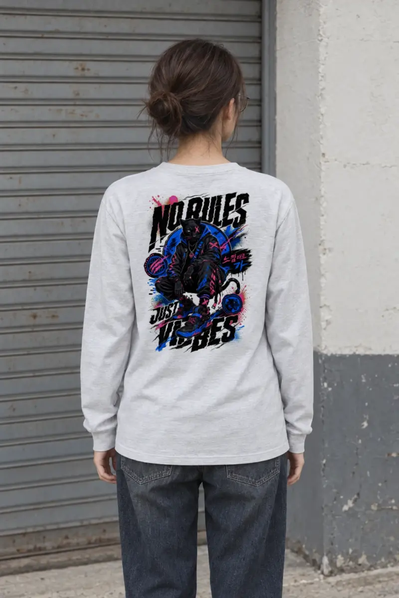 "No Rules Just Vibes" Unisex Longsleeve T-shirt