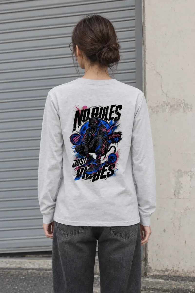 "No Rules Just Vibes" Unisex Longsleeve T-shirt