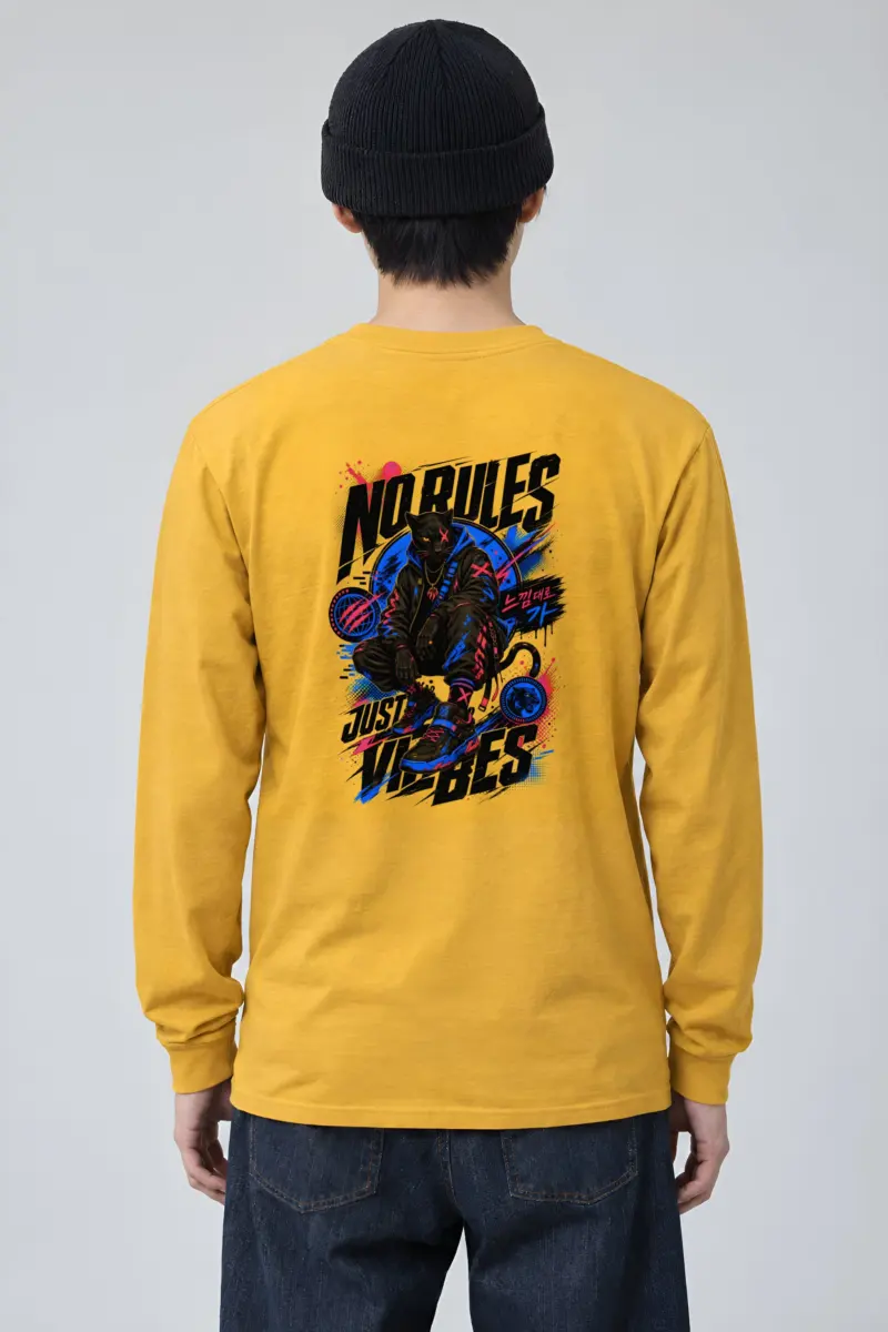 "No Rules Just Vibes" Unisex Longsleeve T-shirt