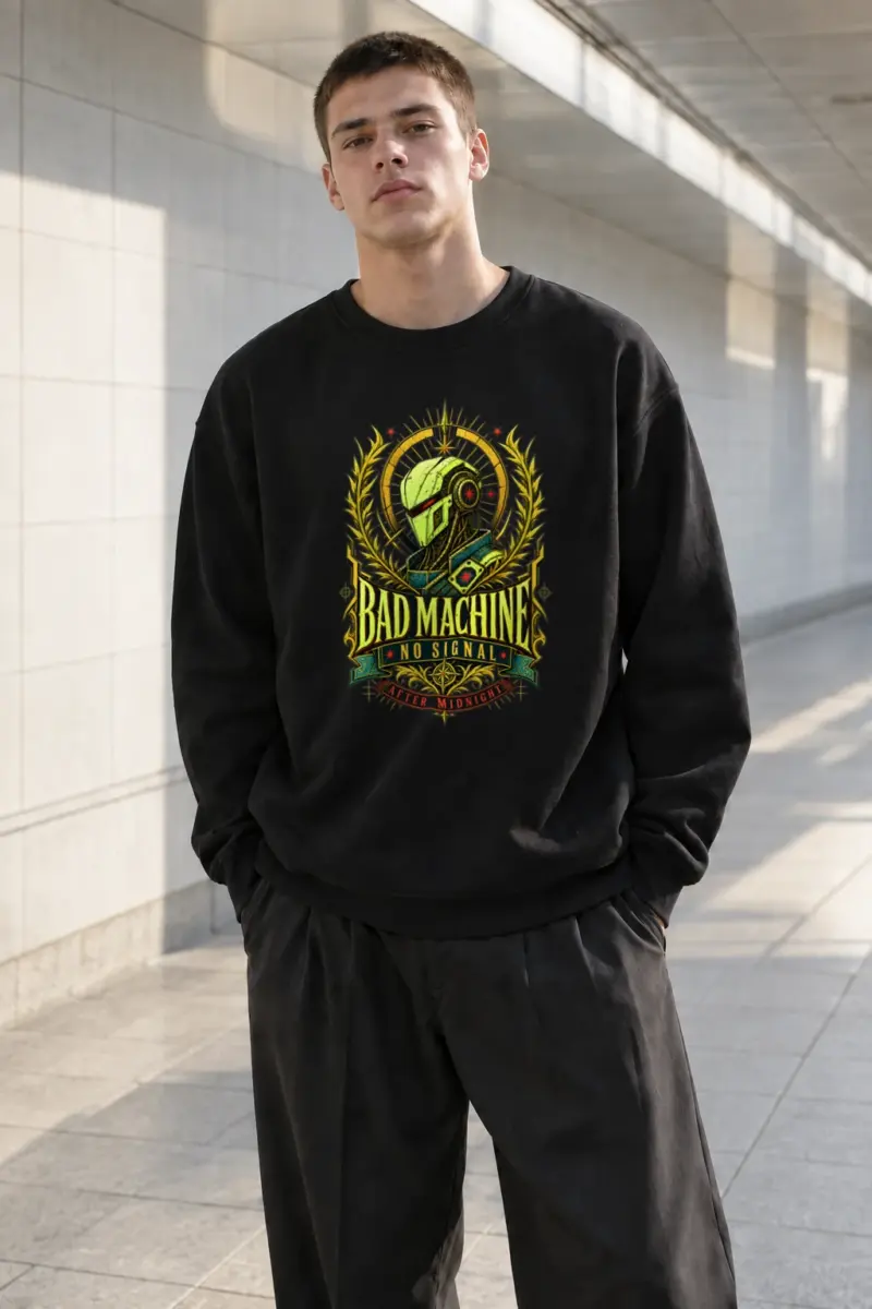"No Signal After Midnight" Heavy Blend Unisex Crewneck Sweatshirt | Gildan 18000