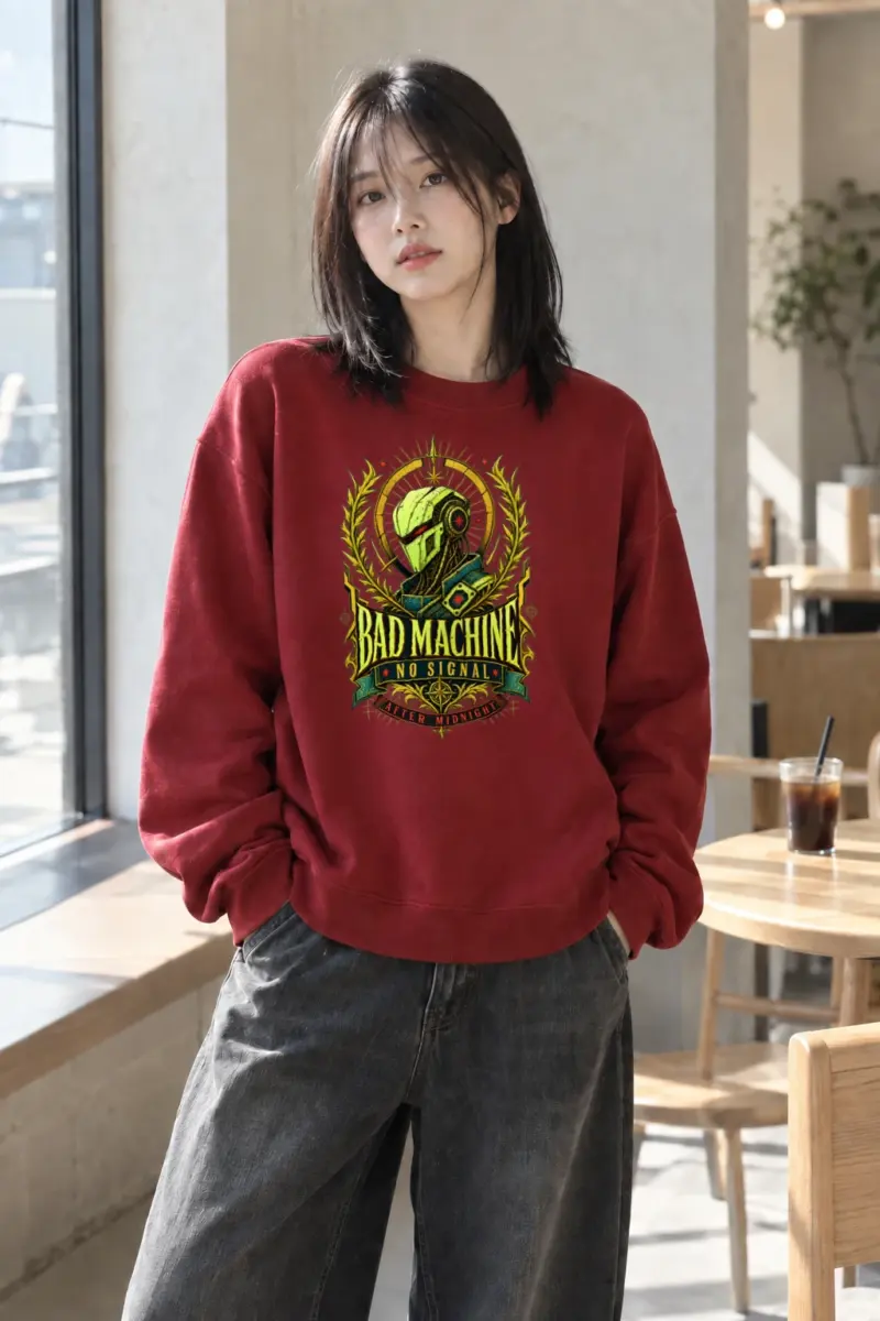 "No Signal After Midnight" Heavy Blend Unisex Crewneck Sweatshirt | Gildan 18000