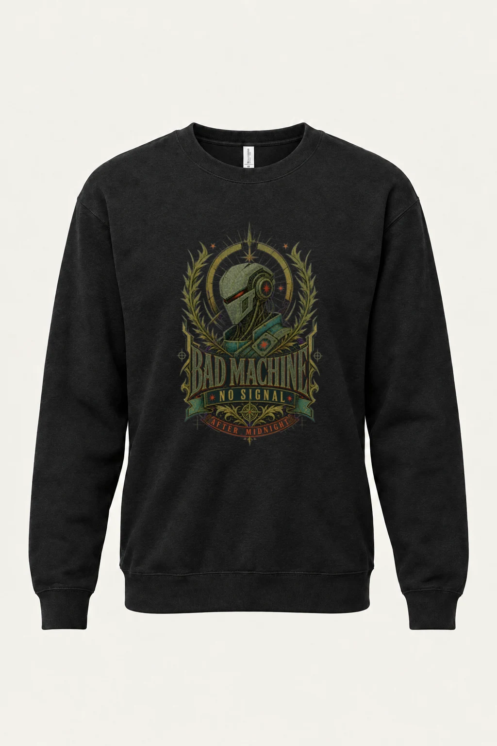 "No Signal After Midnight" Unisex Sponge Fleece Crewneck Sweatshirt | Bella + Canvas 3901