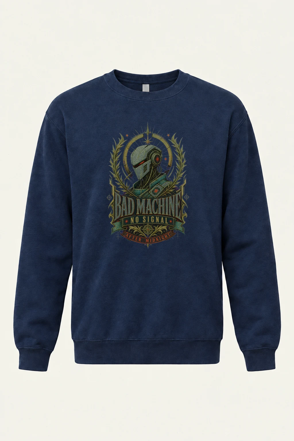 "No Signal After Midnight" Unisex Sponge Fleece Crewneck Sweatshirt | Bella + Canvas 3901