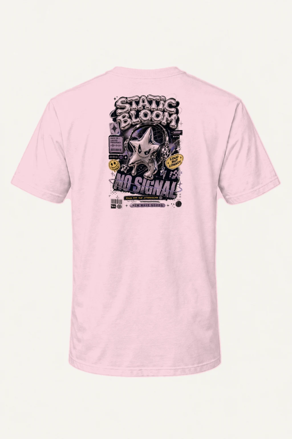 "No Signal Star" Heavyweight Unisex Crewneck T-shirt | Gildan 5000