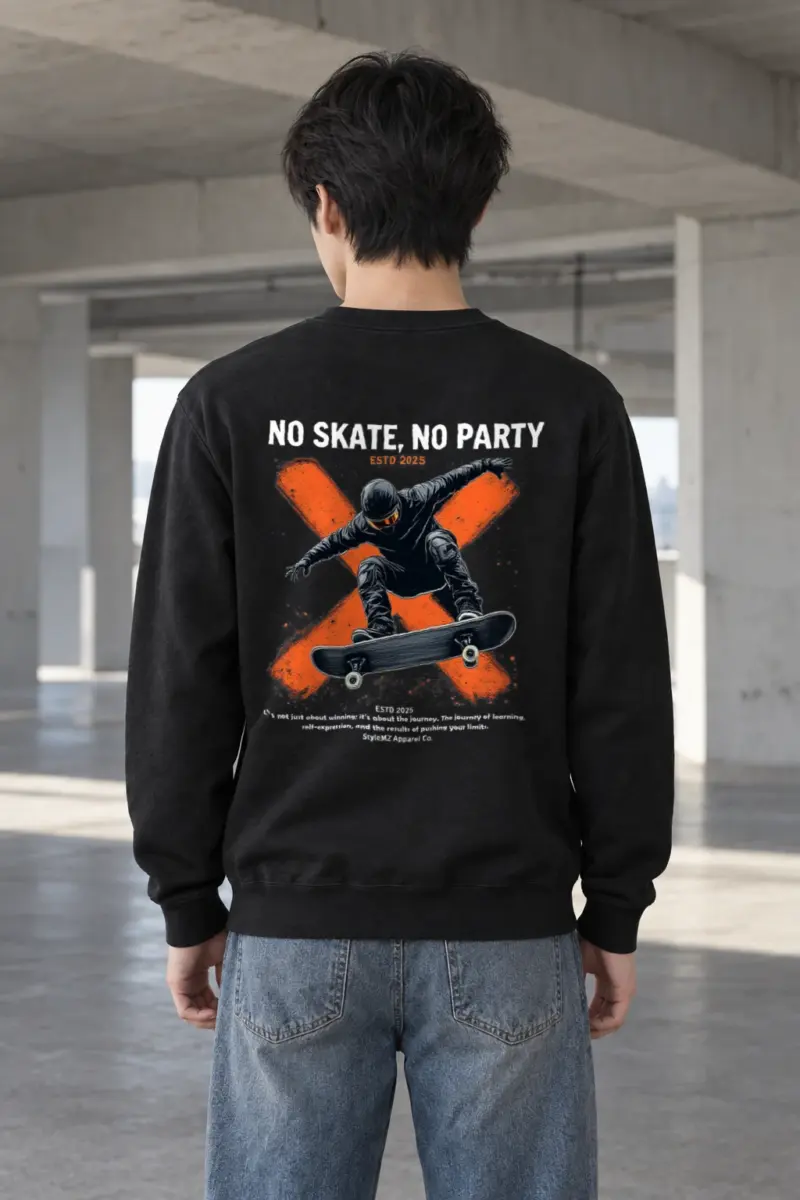 "No Skate No Party" Heavy Blend Unisex Crewneck Sweatshirt