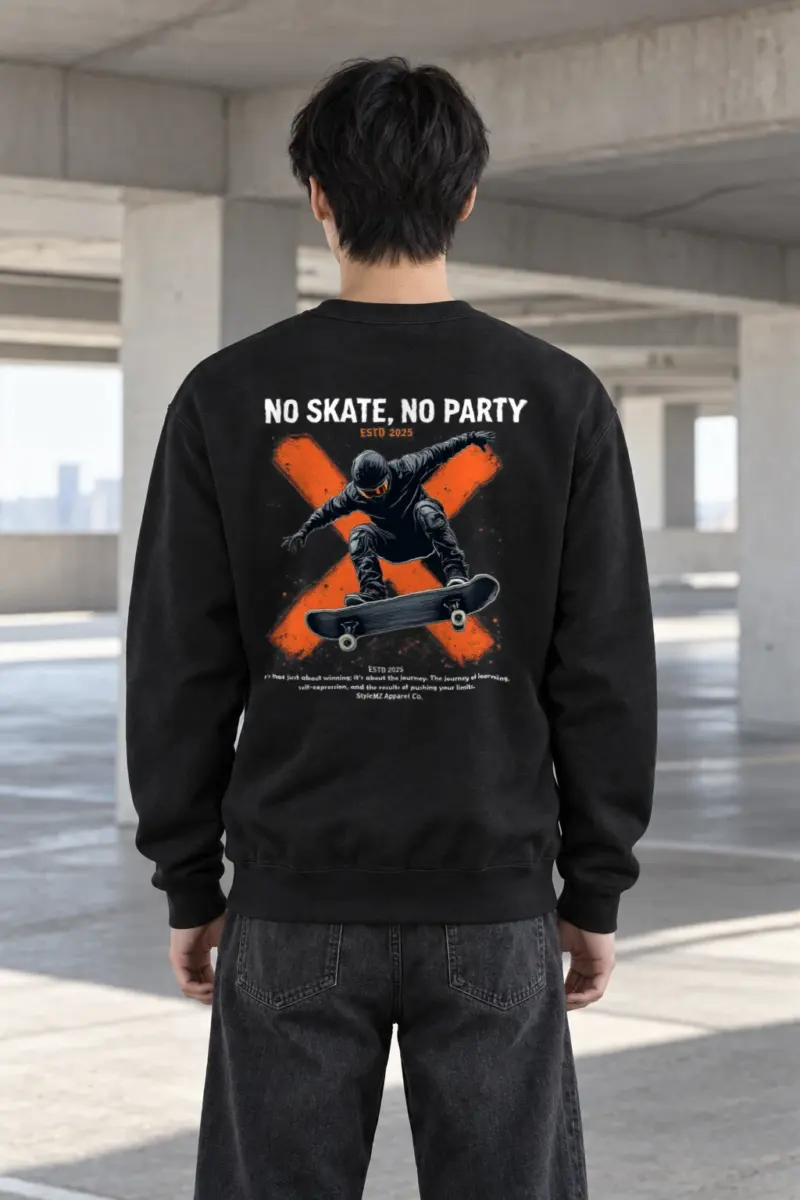 "No Skate No Party" Heavy Blend Unisex Crewneck Sweatshirt | Gildan 18000