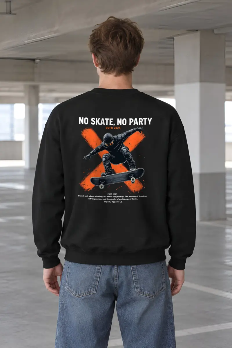 "No Skate No Party" Heavy Blend Unisex Crewneck Sweatshirt
