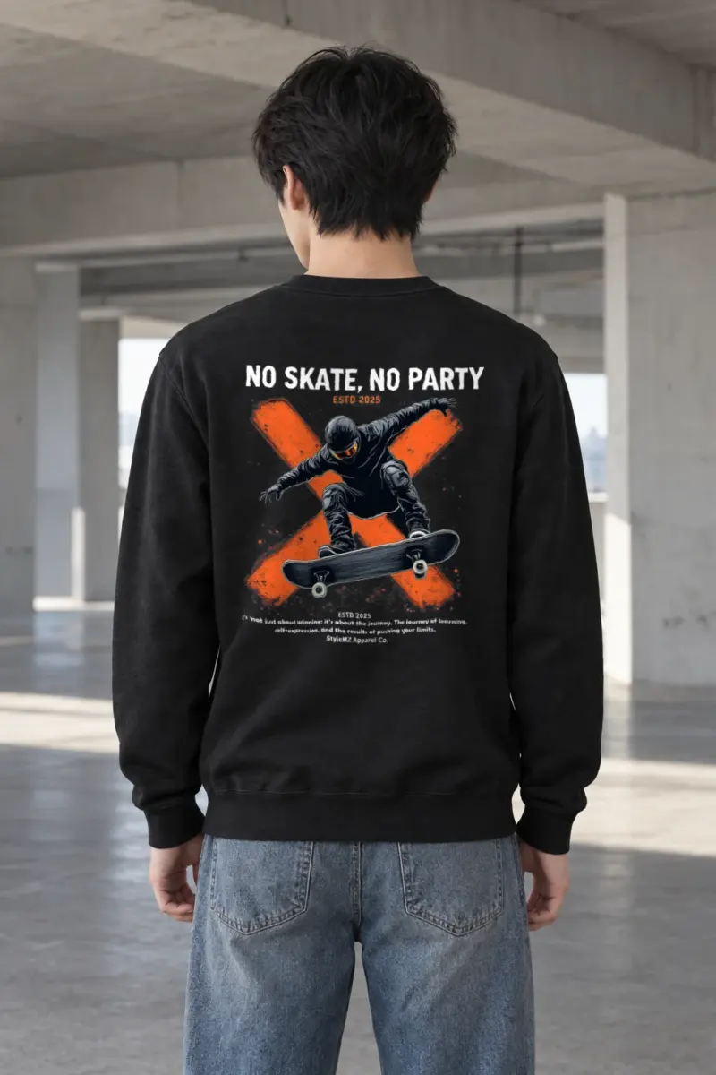 "No Skate No Party" Heavy Blend Unisex Crewneck Sweatshirt