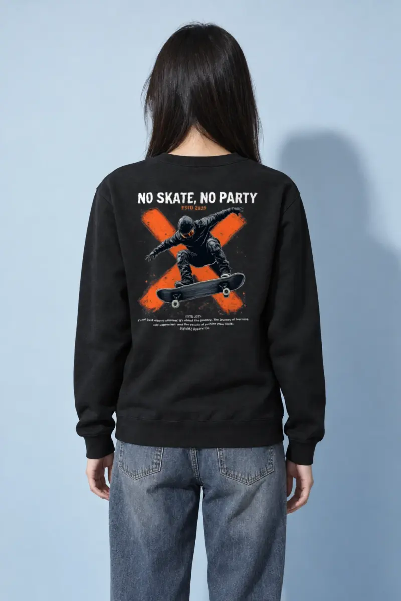 "No Skate No Party" Heavy Blend Unisex Crewneck Sweatshirt | Gildan 18000