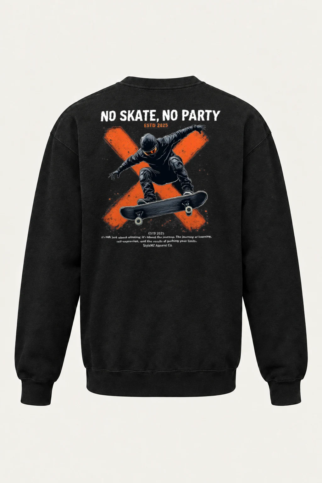 "No Skate No Party" Heavy Blend Unisex Crewneck Sweatshirt | Gildan 18000