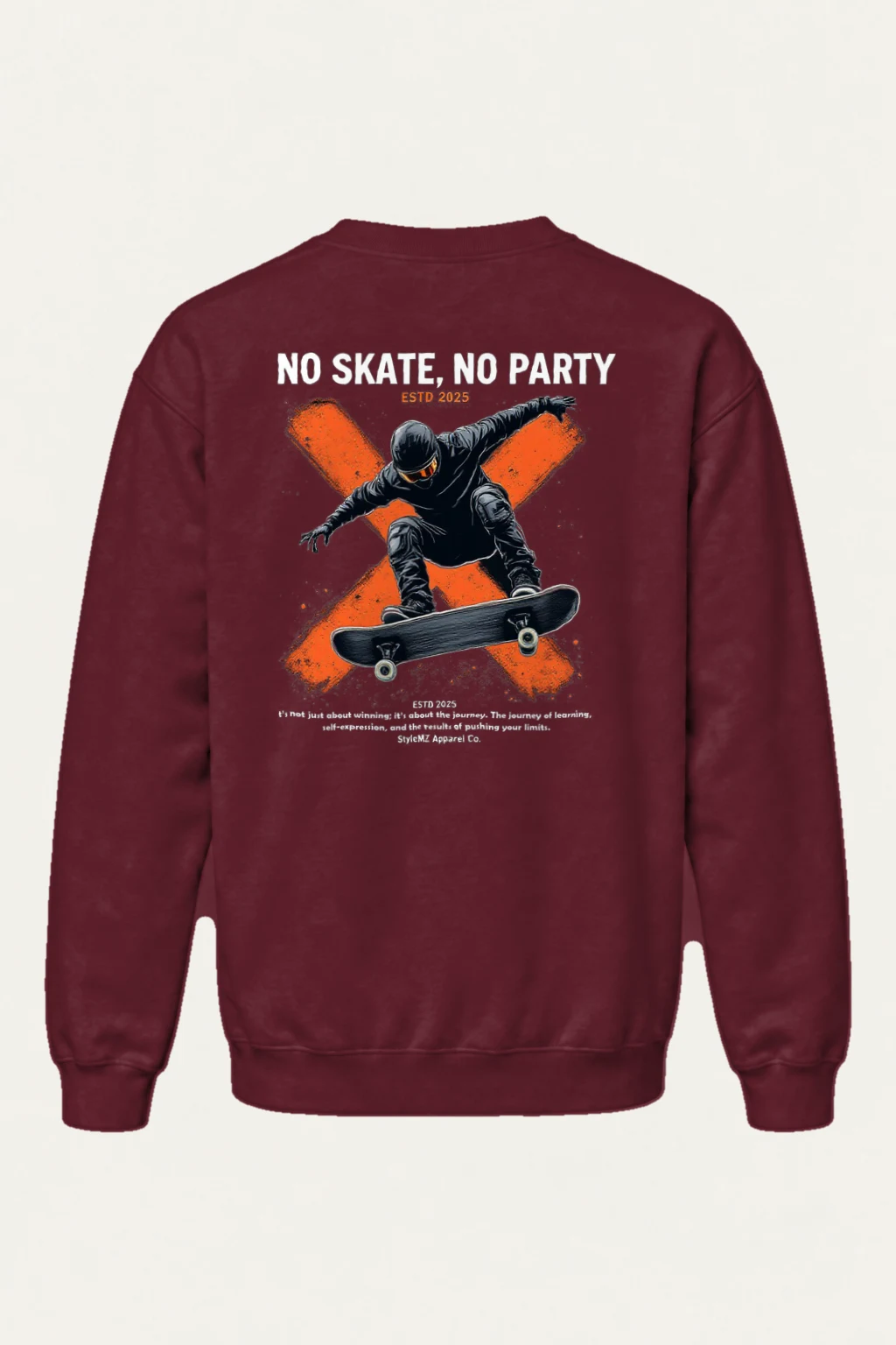 "No Skate No Party" Heavy Blend Unisex Crewneck Sweatshirt | Gildan 18000