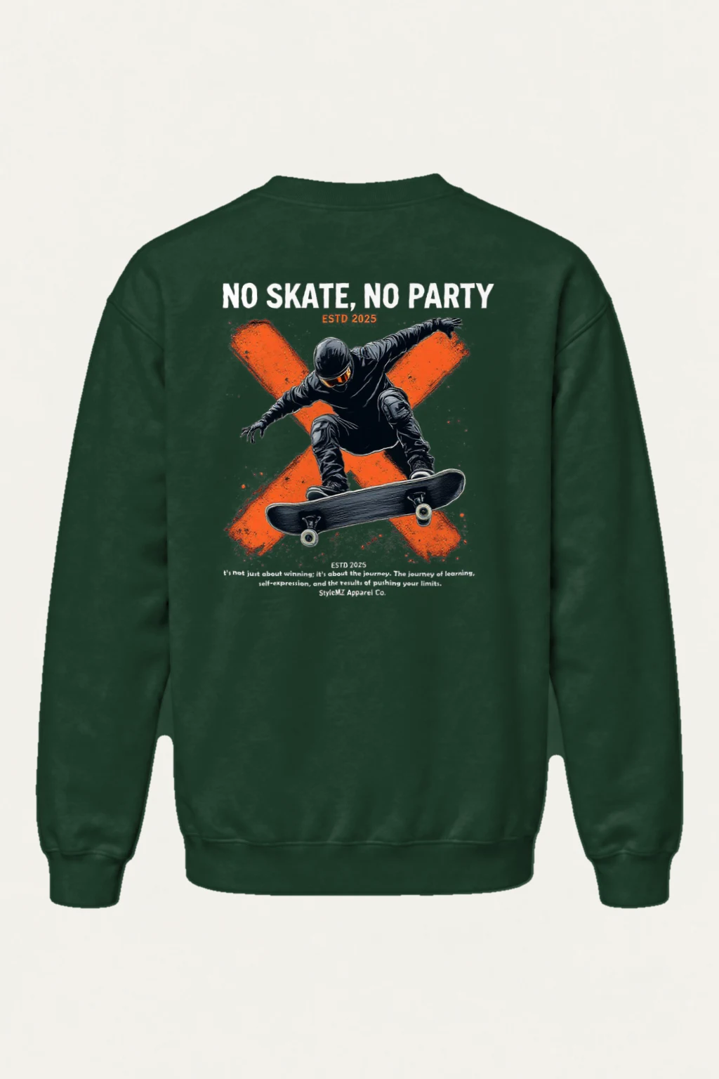 "No Skate No Party" Heavy Blend Unisex Crewneck Sweatshirt | Gildan 18000