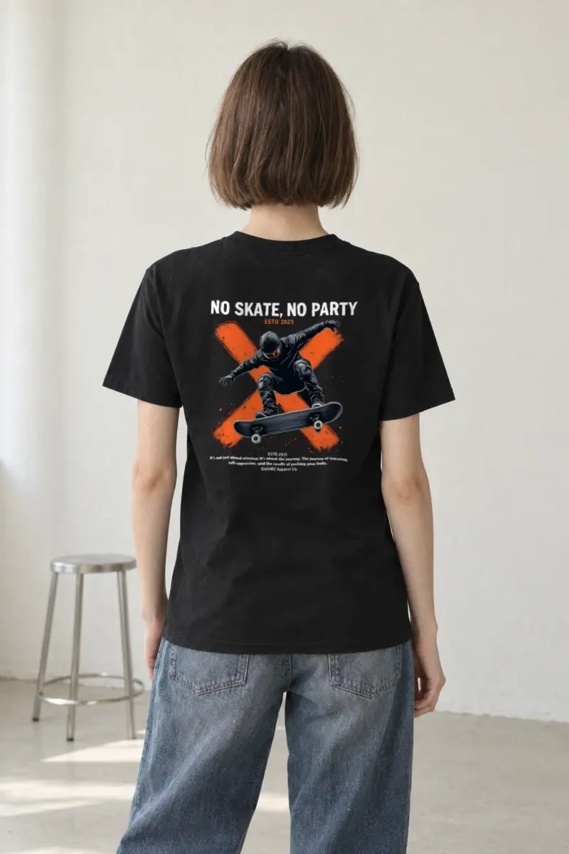 "No Skate, No Party" Heavyweight Unisex Crewneck T-shirt