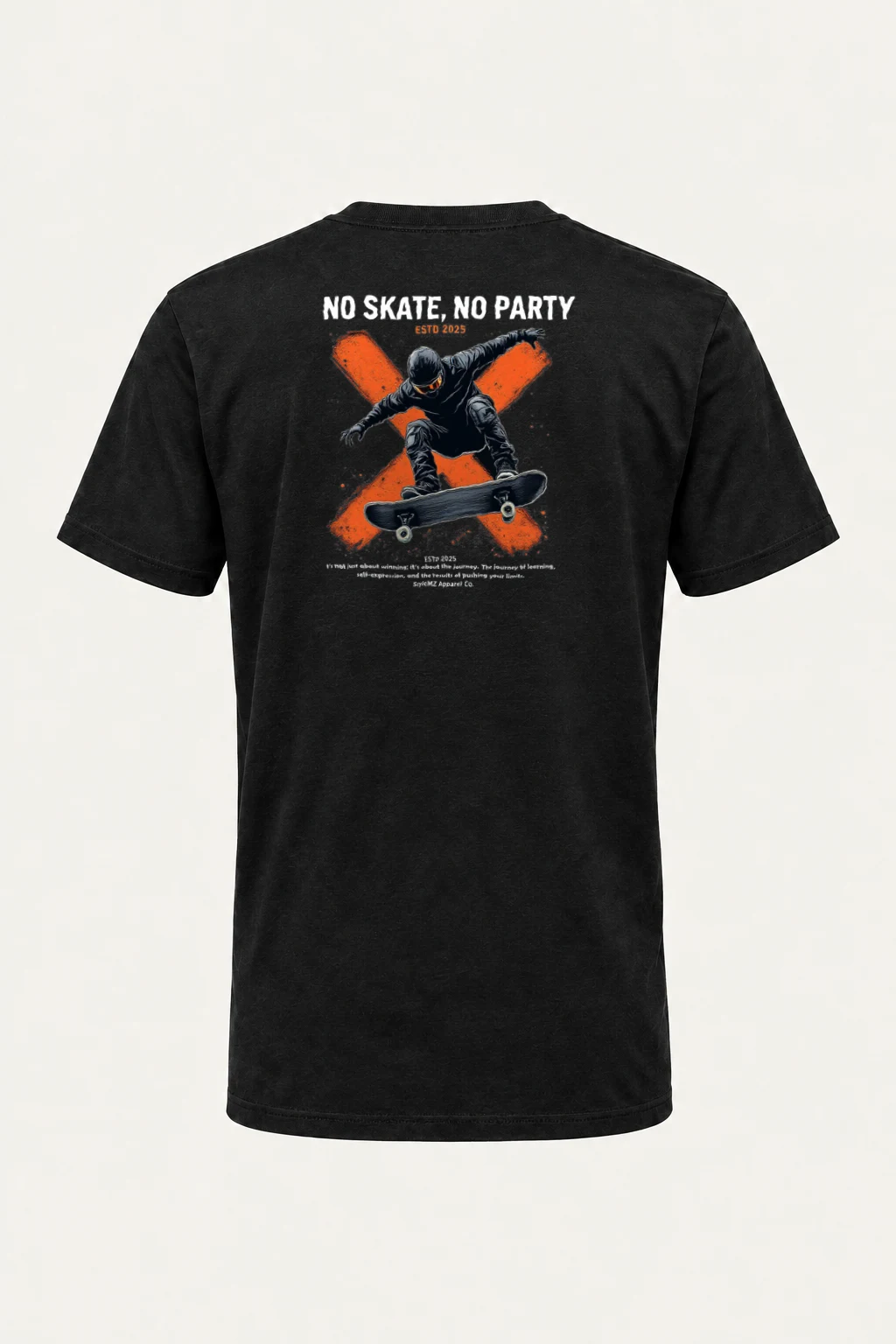 "No Skate, No Party" Heavyweight Unisex Crewneck T-shirt | Gildan 5000