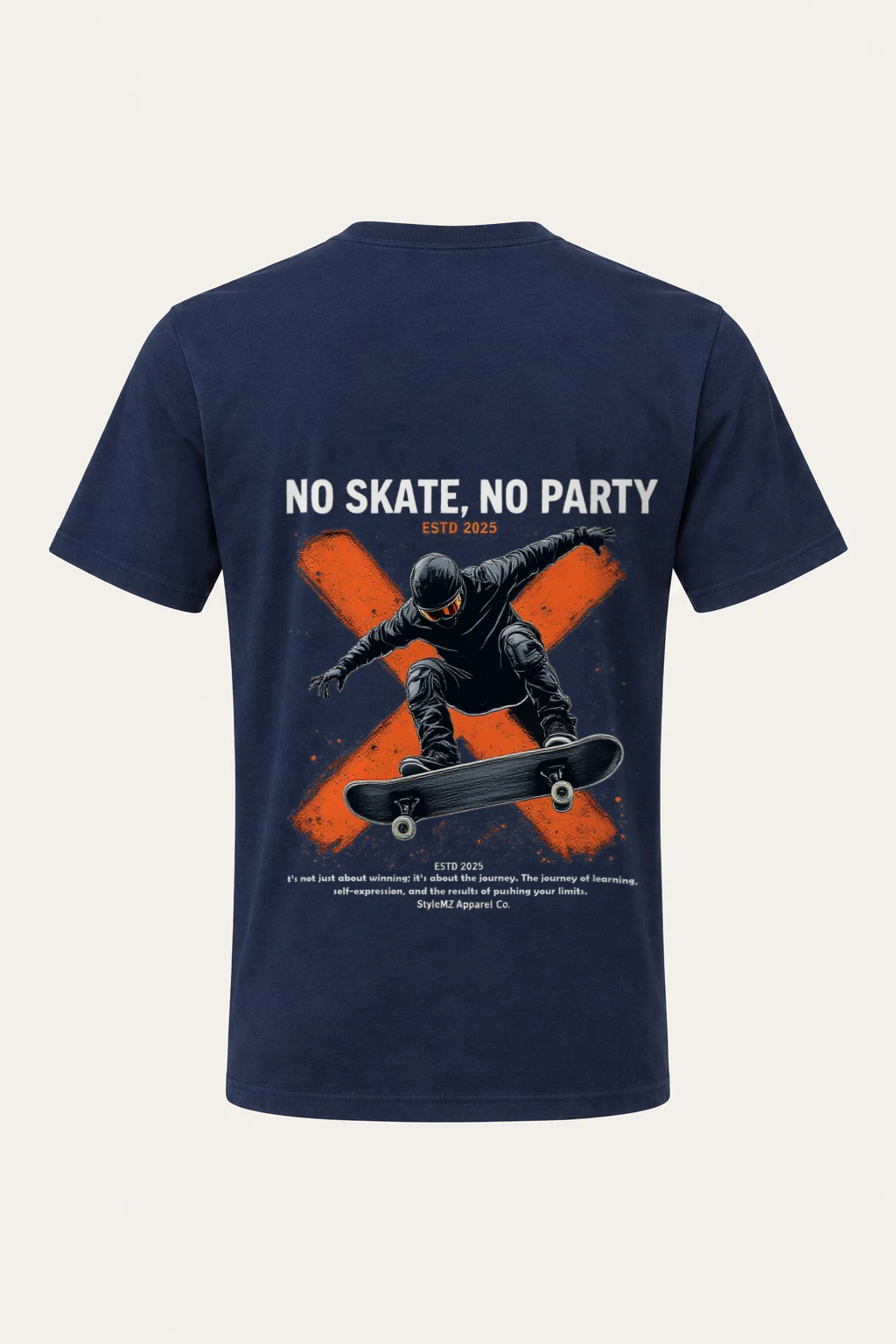 "No Skate, No Party" Heavyweight Unisex Crewneck T-shirt | Gildan 5000