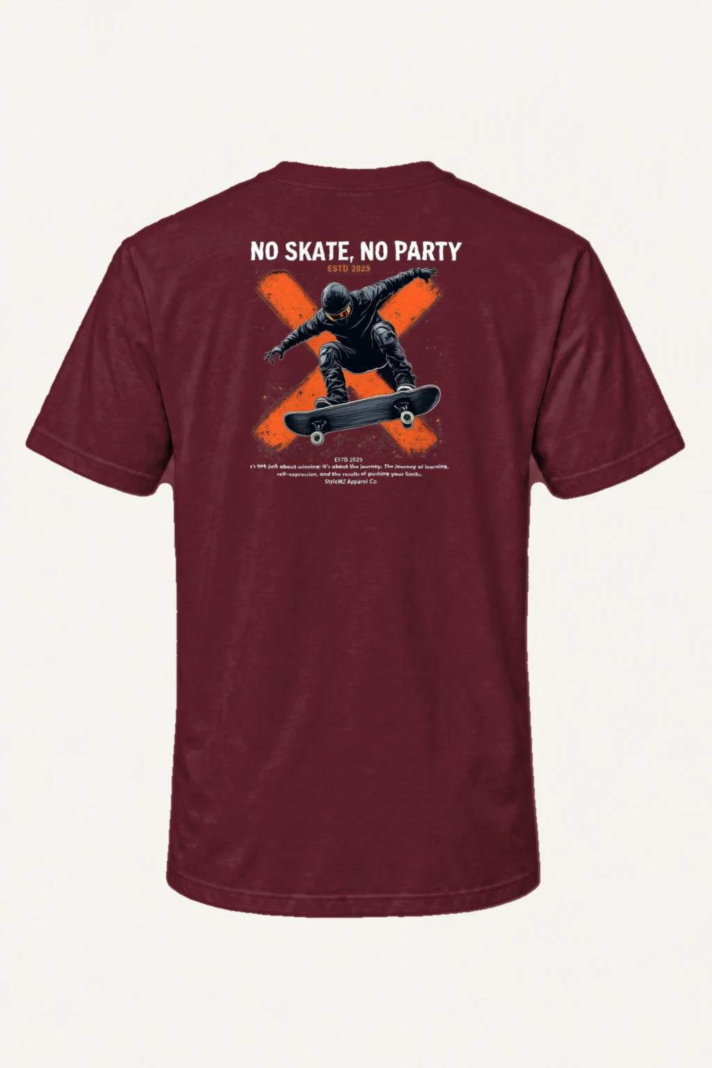 "No Skate, No Party" Heavyweight Unisex Crewneck T-shirt | Gildan 5000
