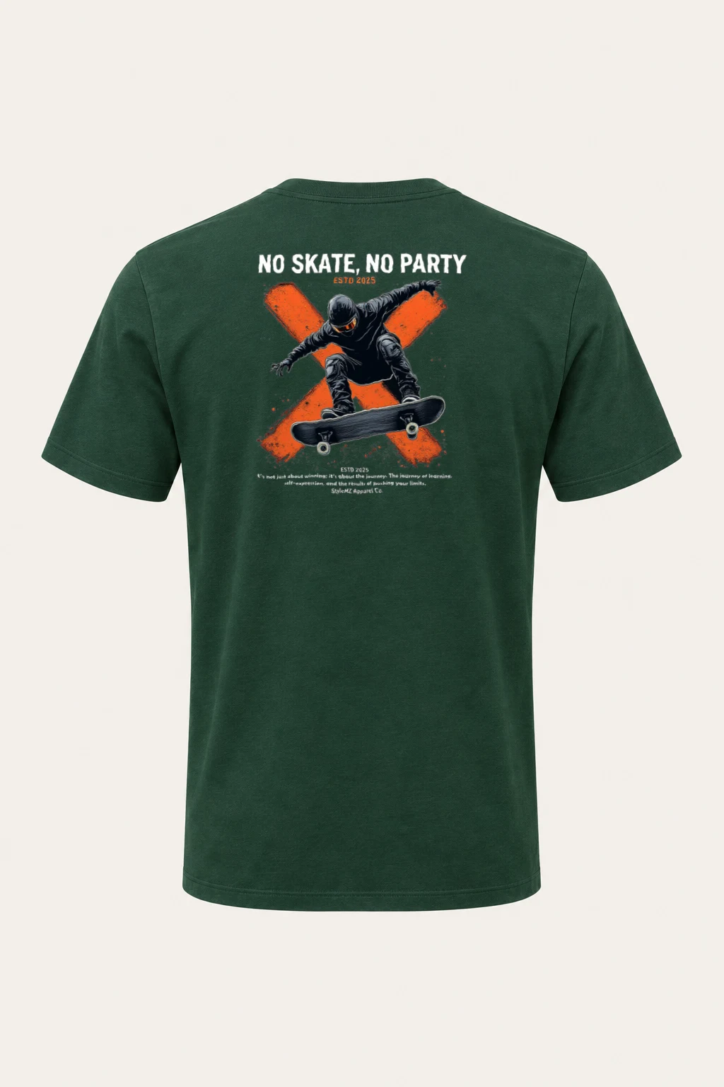 "No Skate, No Party" Heavyweight Unisex Crewneck T-shirt | Gildan 5000