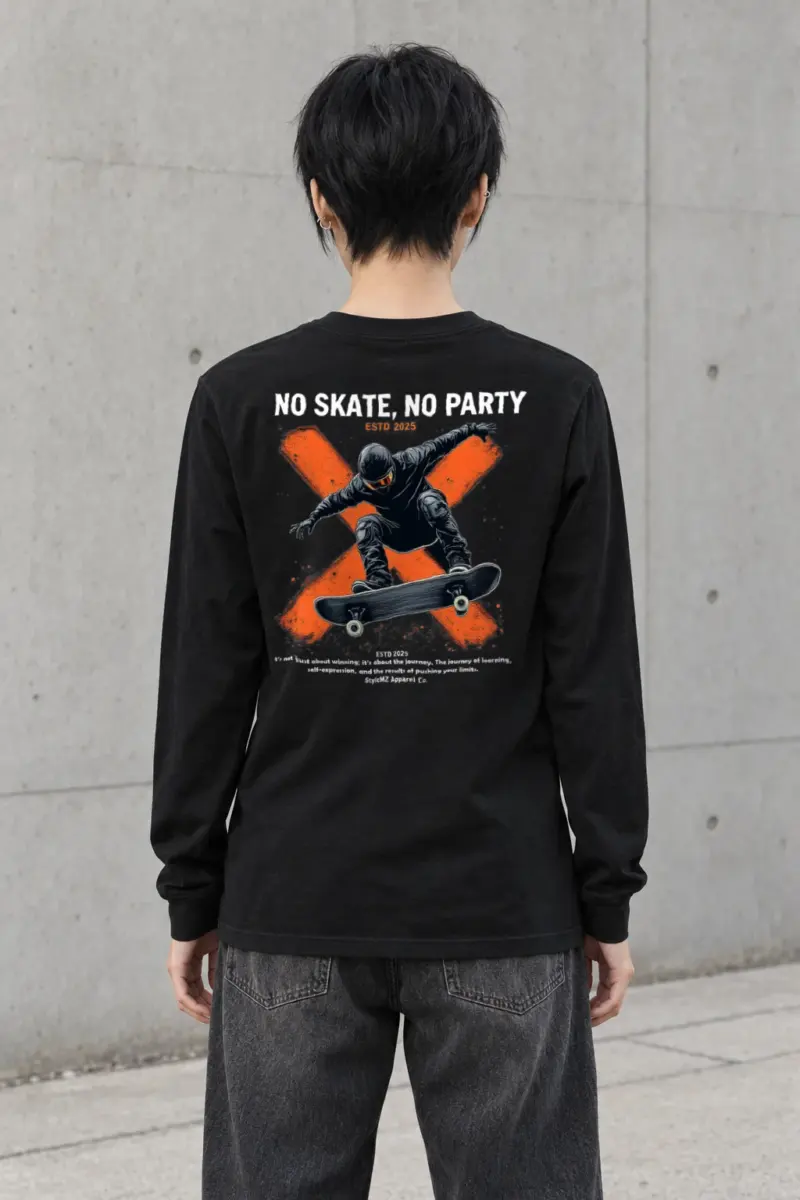 "No Skate, No Party" Unisex Longsleeve T-shirt