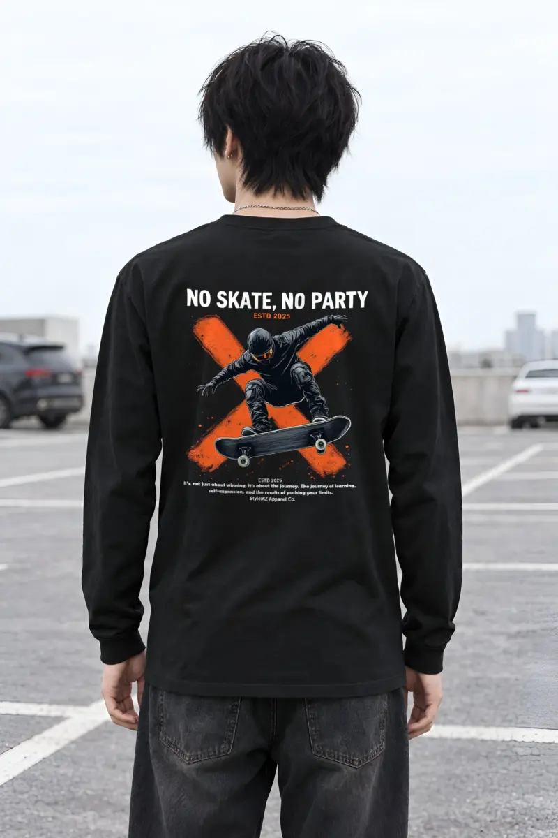 "No Skate, No Party" Unisex Longsleeve T-shirt